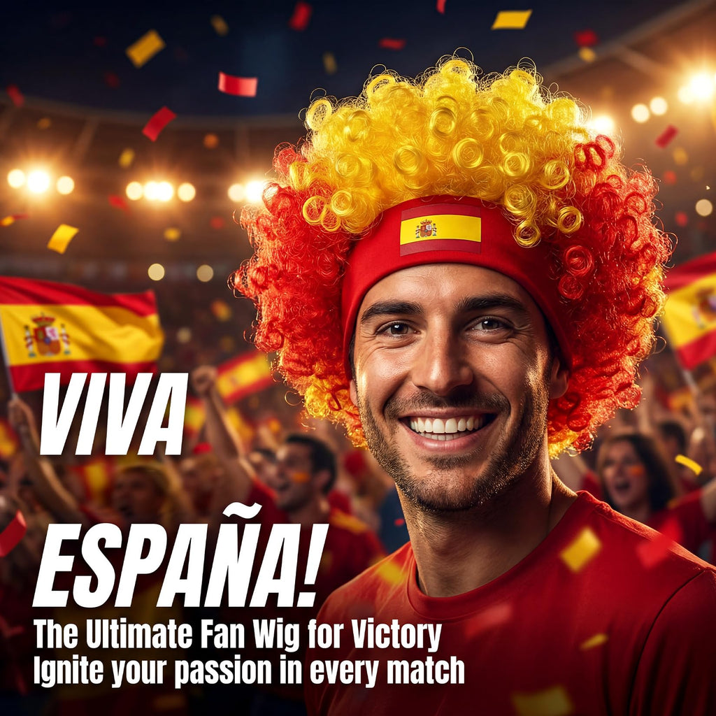 Brazil-Style Curly Soccer Fan Wig