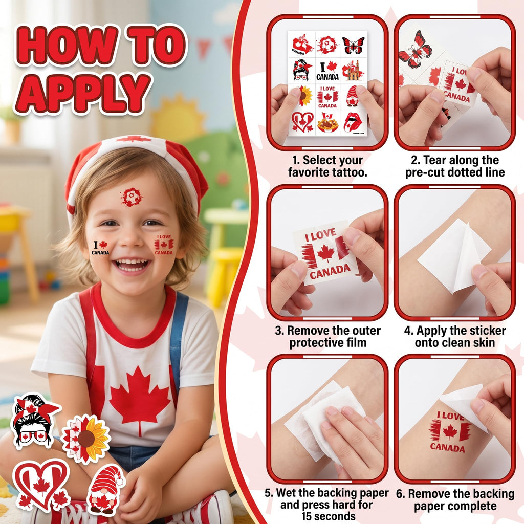96-Piece Soccer Fan Temporary Tattoos
