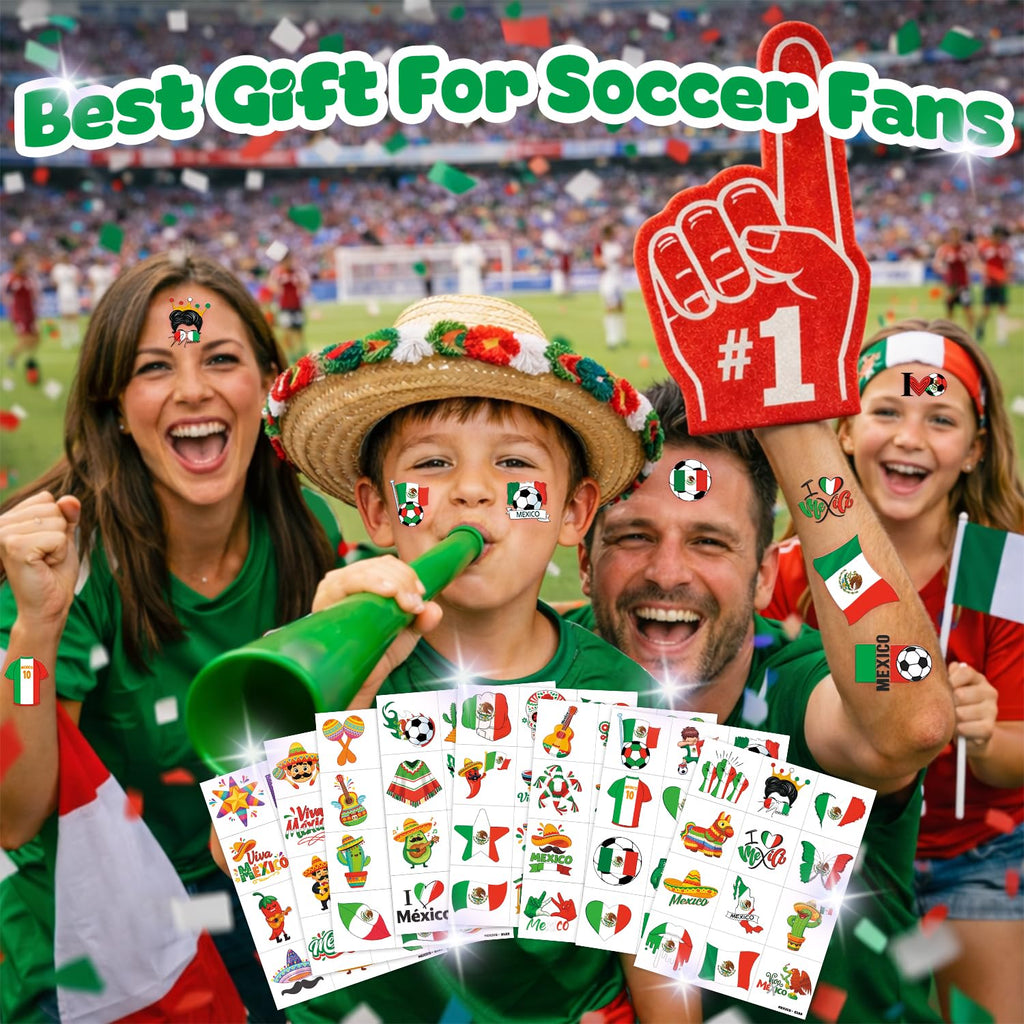 96-Piece Soccer Fan Temporary Tattoos