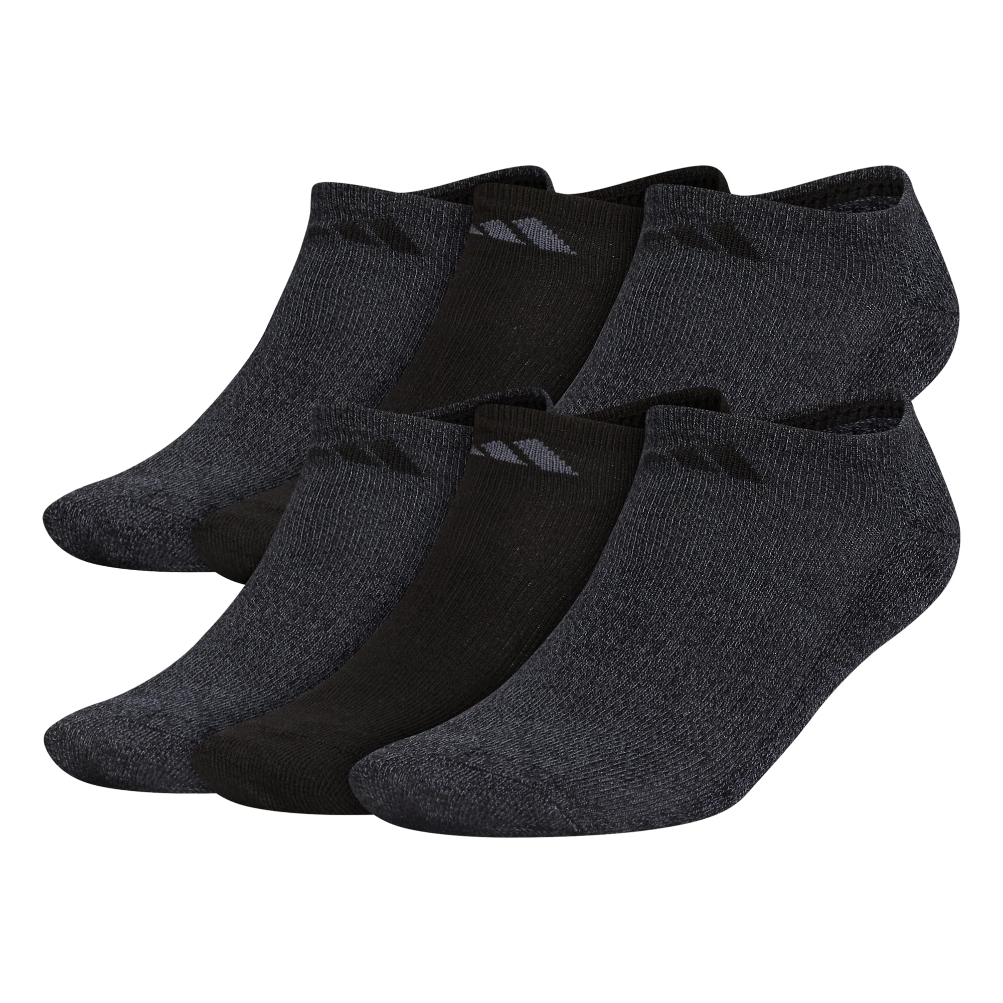adidas Men's Athletic Cushioned No Show Socks (6 Pairs) Durable & Comfortable