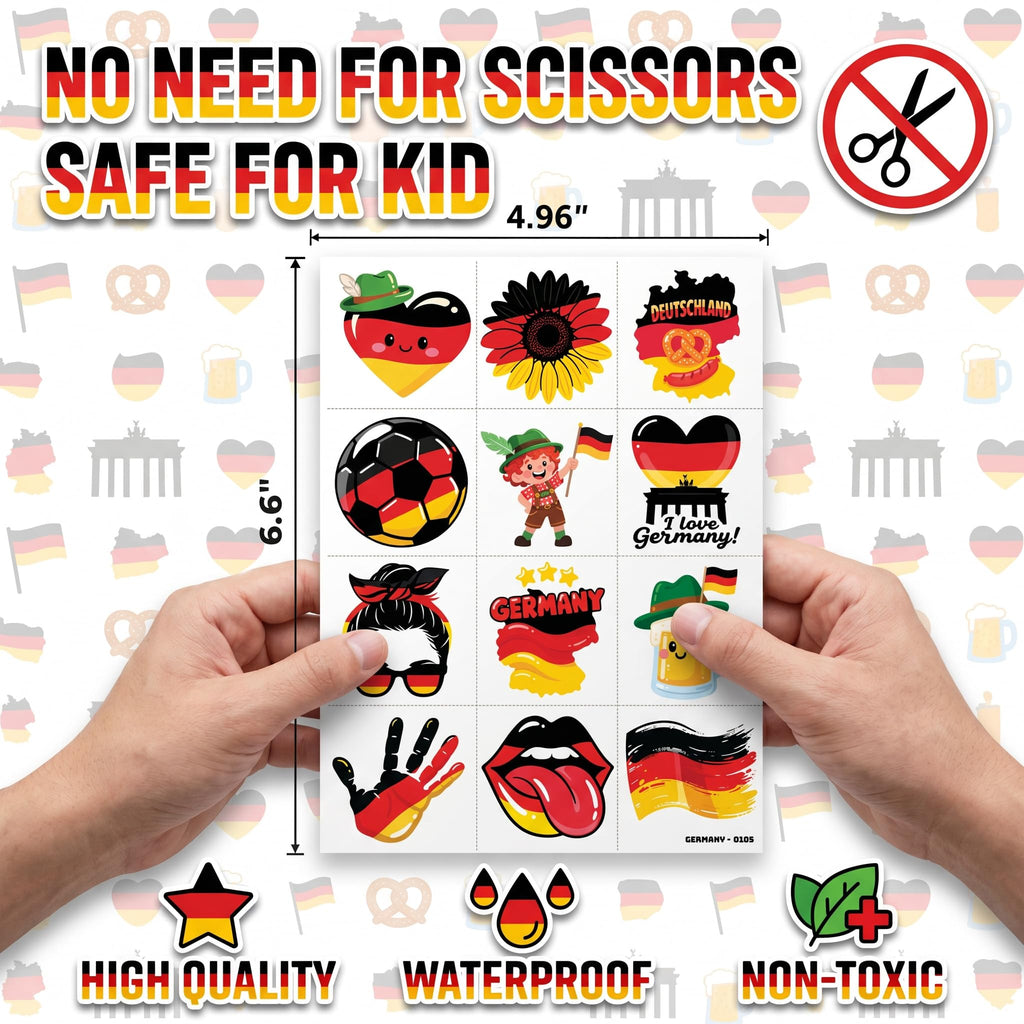 96-Piece Soccer Fan Temporary Tattoos