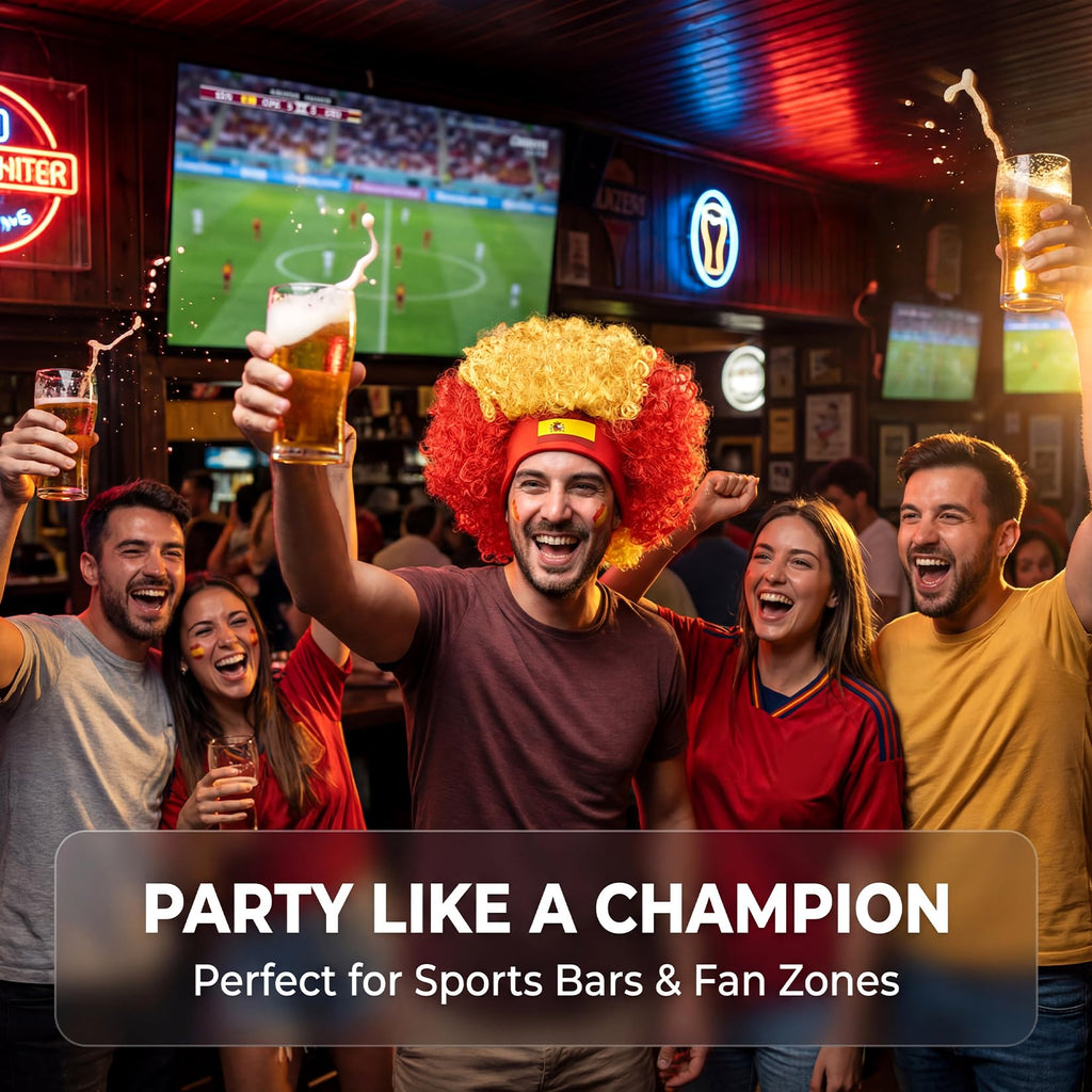 Brazil-Style Curly Soccer Fan Wig