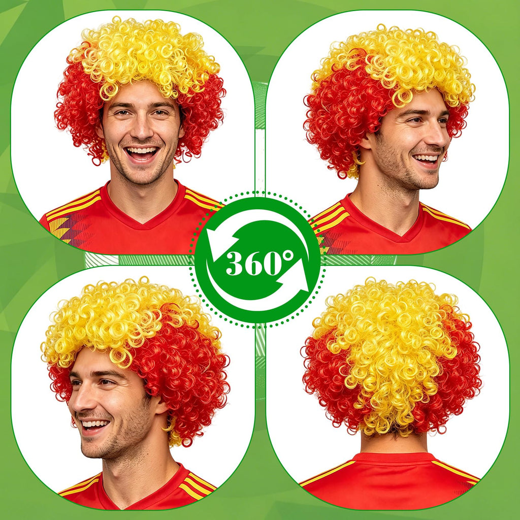 Country Color Afro Fan Wig