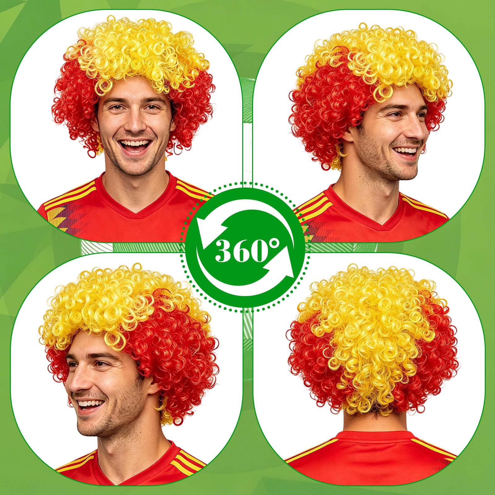Country Color Afro Fan Wig