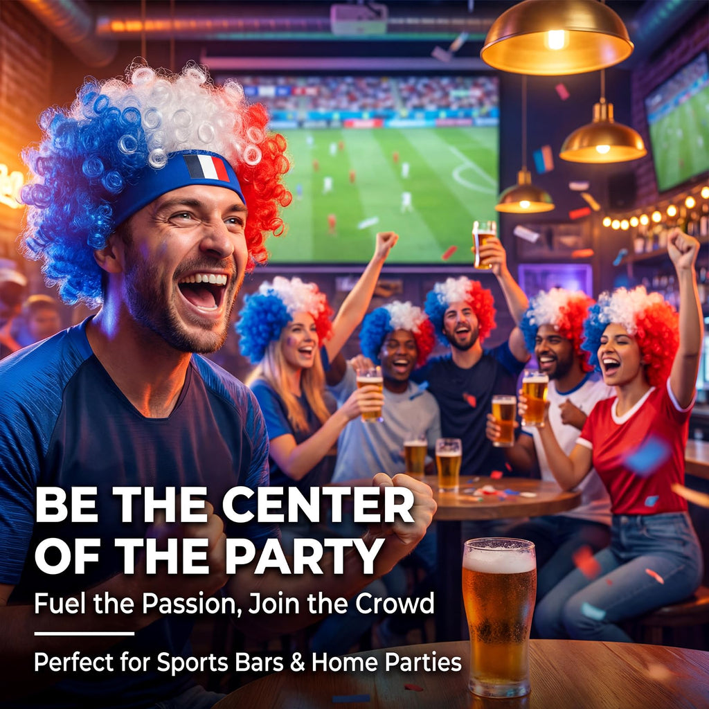 Brazil-Style Curly Soccer Fan Wig