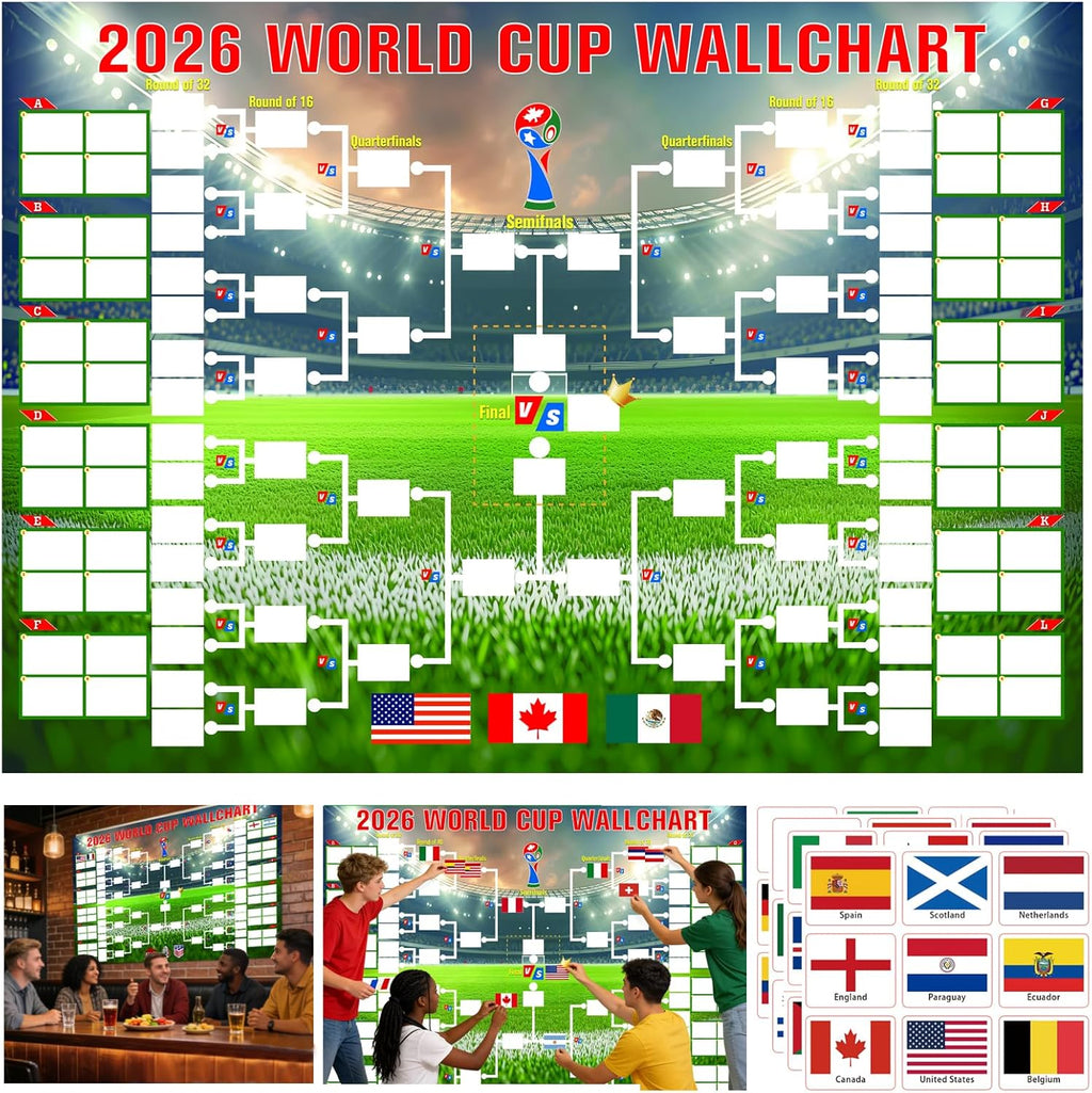 2026 World Cup Schedule Wall Chart
