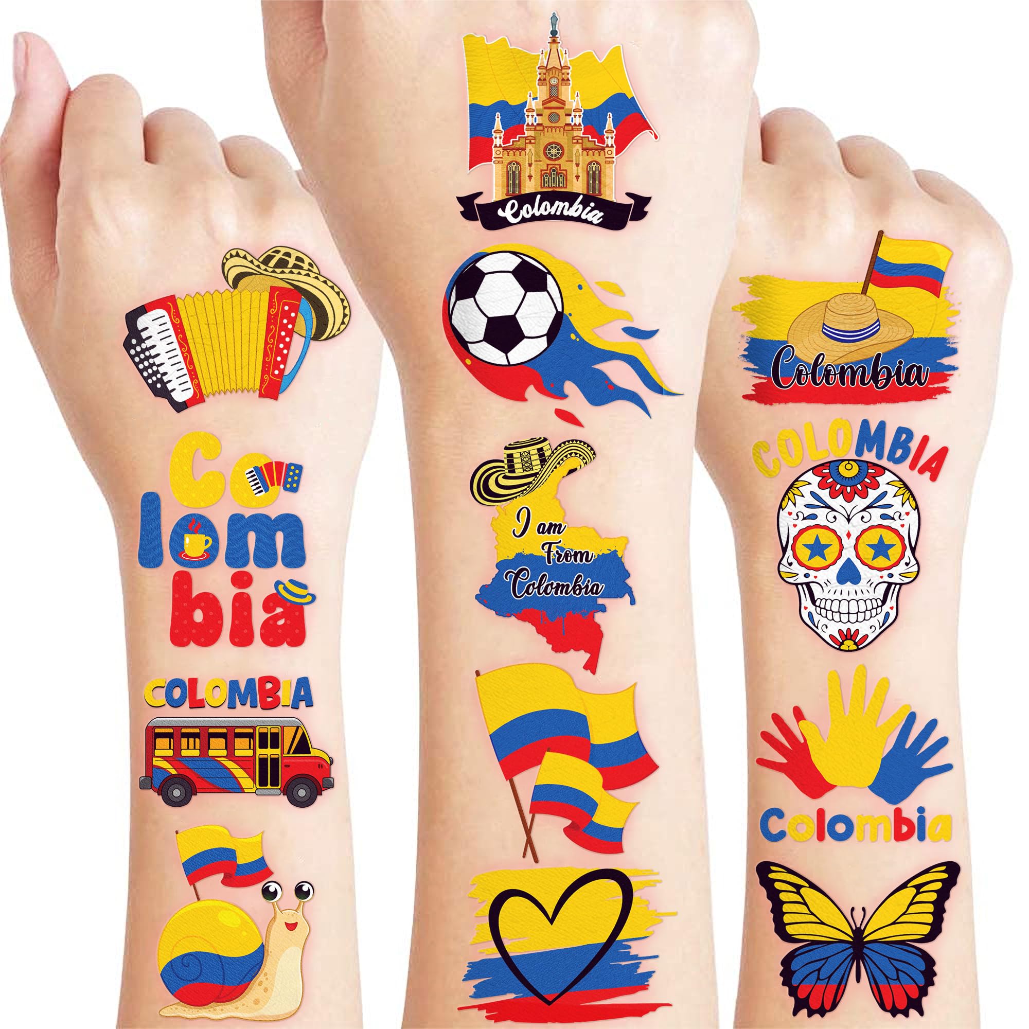 96-Piece Soccer Fan Temporary Tattoos