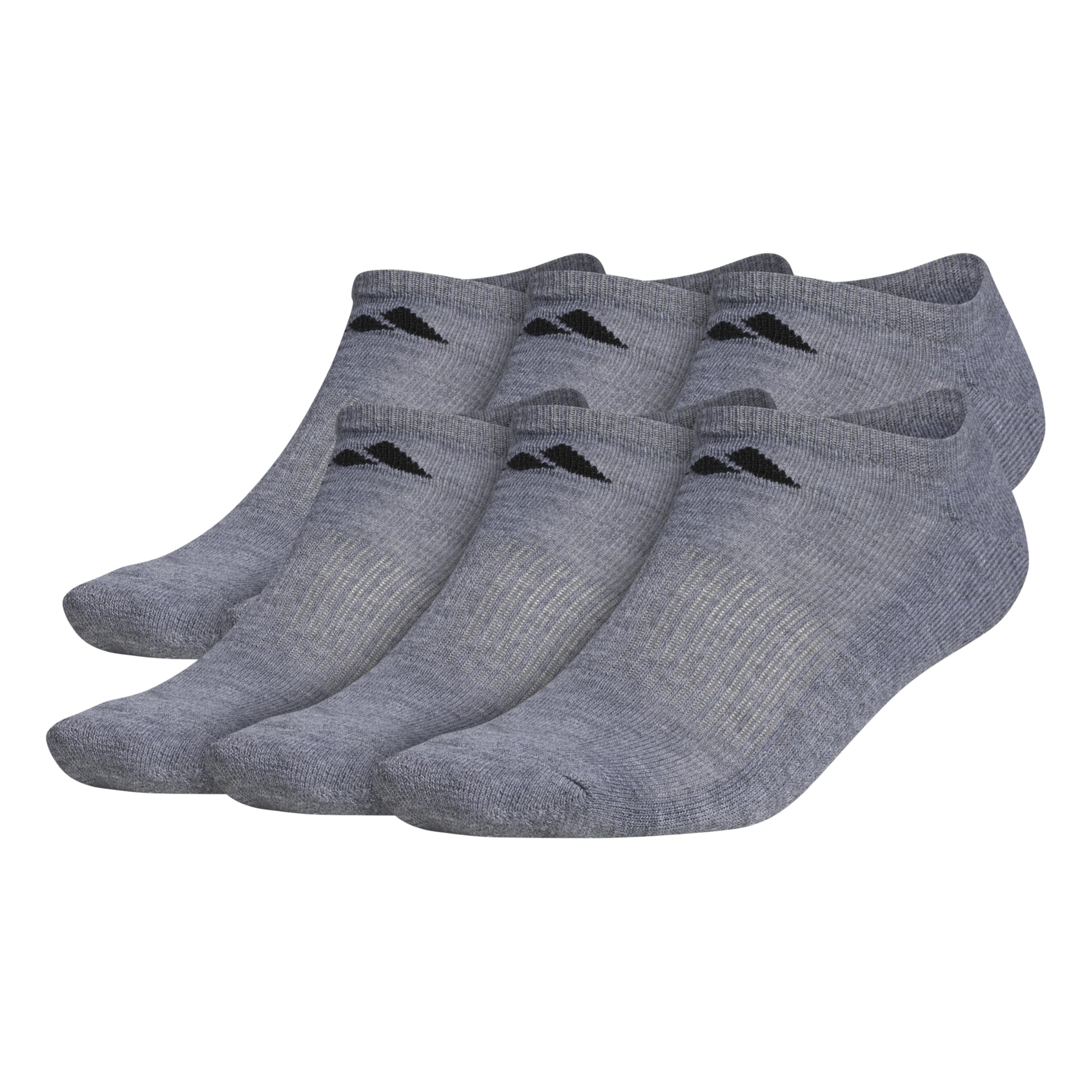 adidas Men's Athletic Cushioned No Show Socks (6 Pairs) Durable & Comfortable