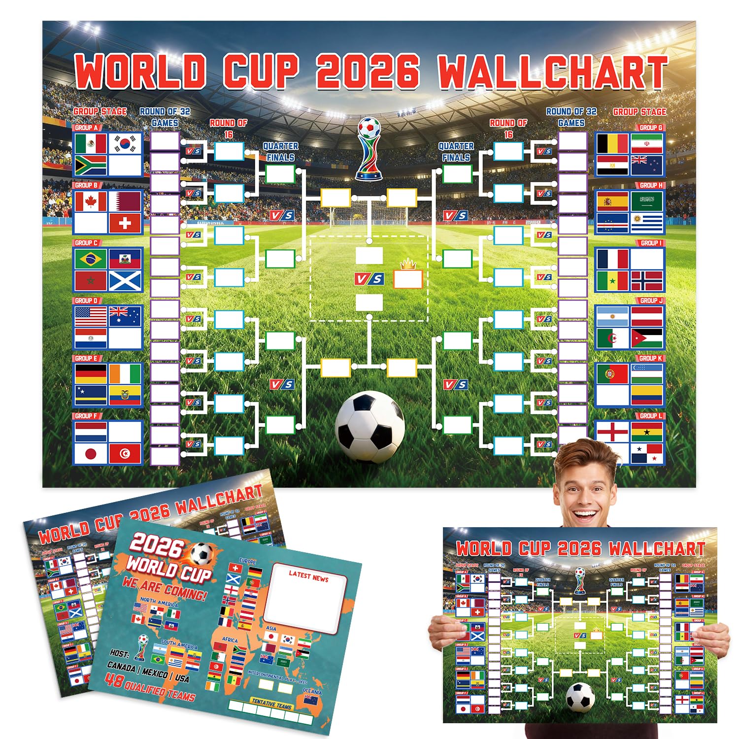 World Cup 2026 Wall Chart Poster