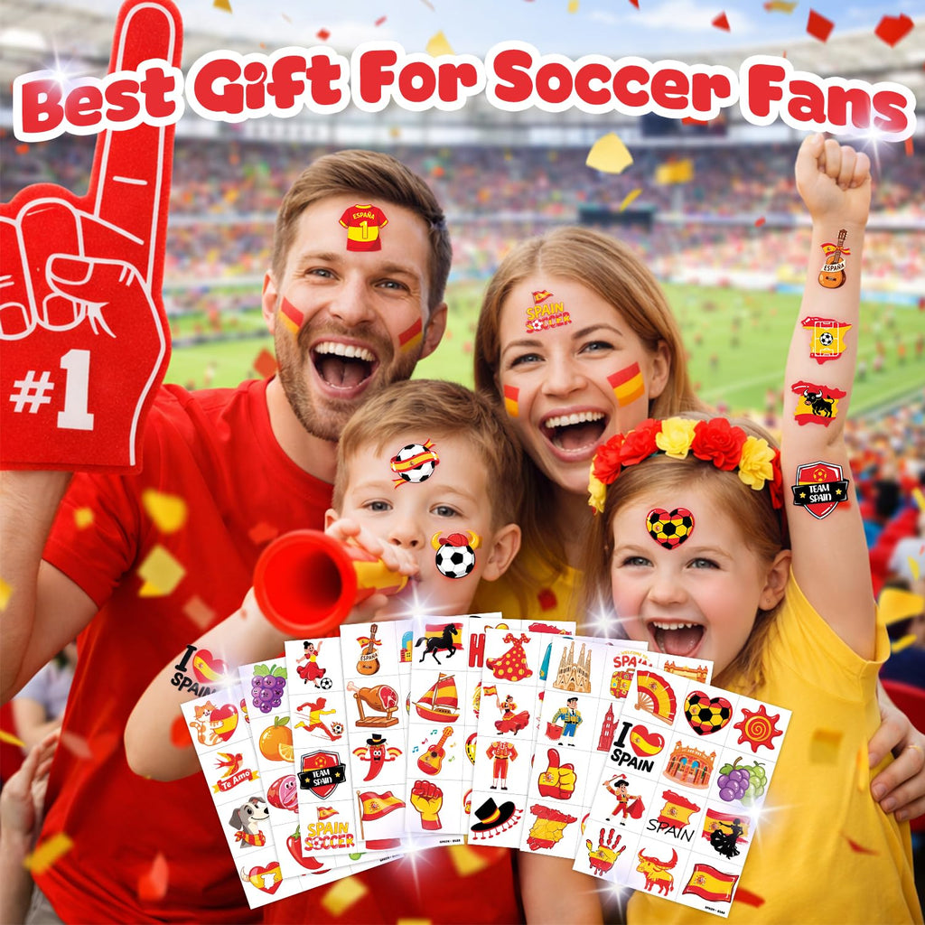 96-Piece Soccer Fan Temporary Tattoos