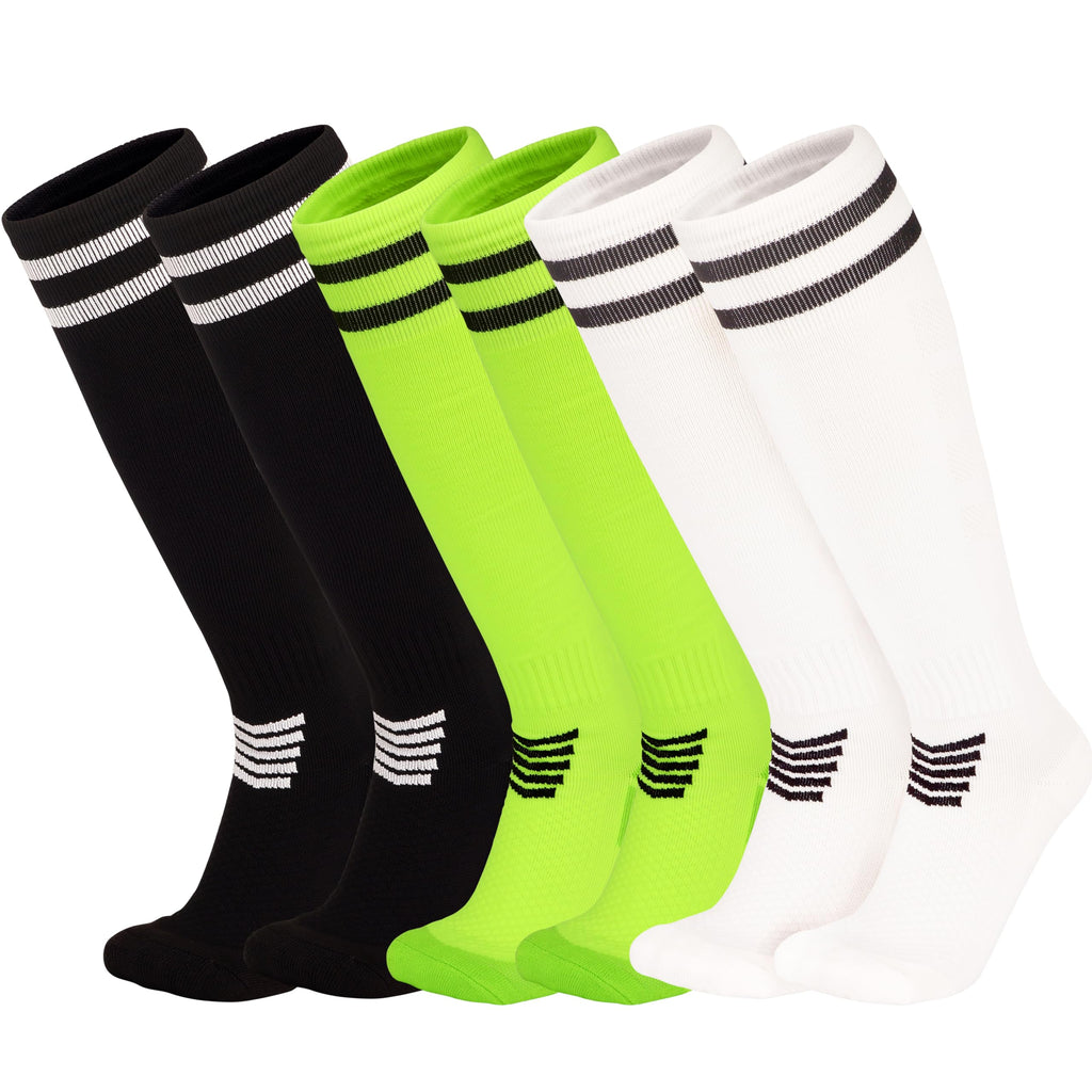 YMYDYFC Kids Soccer Socks 3Pack Cushion Cotton Compression Socks Baseball Sock For Youth Toddler Boys Girl Men Knee High Sock