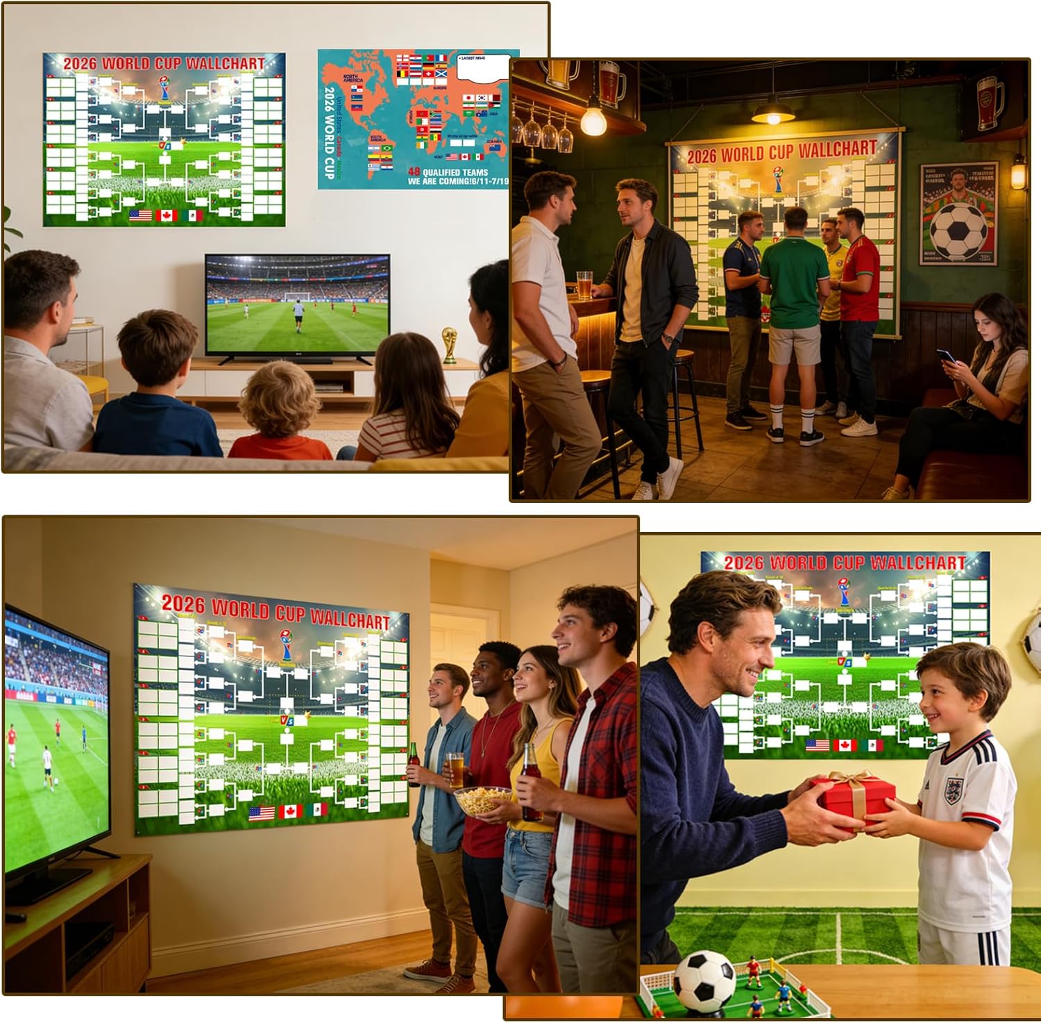 2026 World Cup Schedule Wall Chart