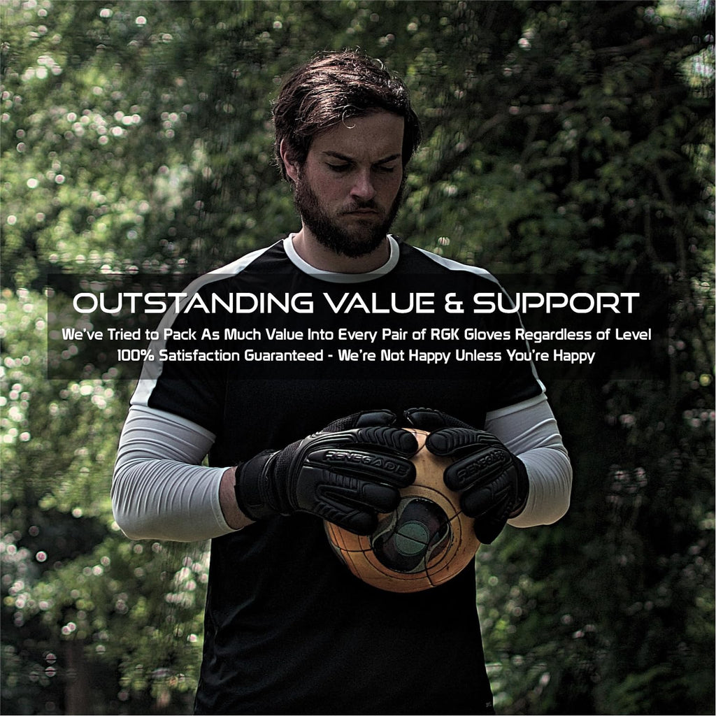 Renegade GK Vulcan Goalie Gloves - Adult, Youth, Kids (Sizes 6-11, 4 Styles, Level 3) Pro-Tek Fingersaves & 3.5+3MM Hyper Grip | Excellent Goalkeeper Glove for Higher Play | Based in The USA