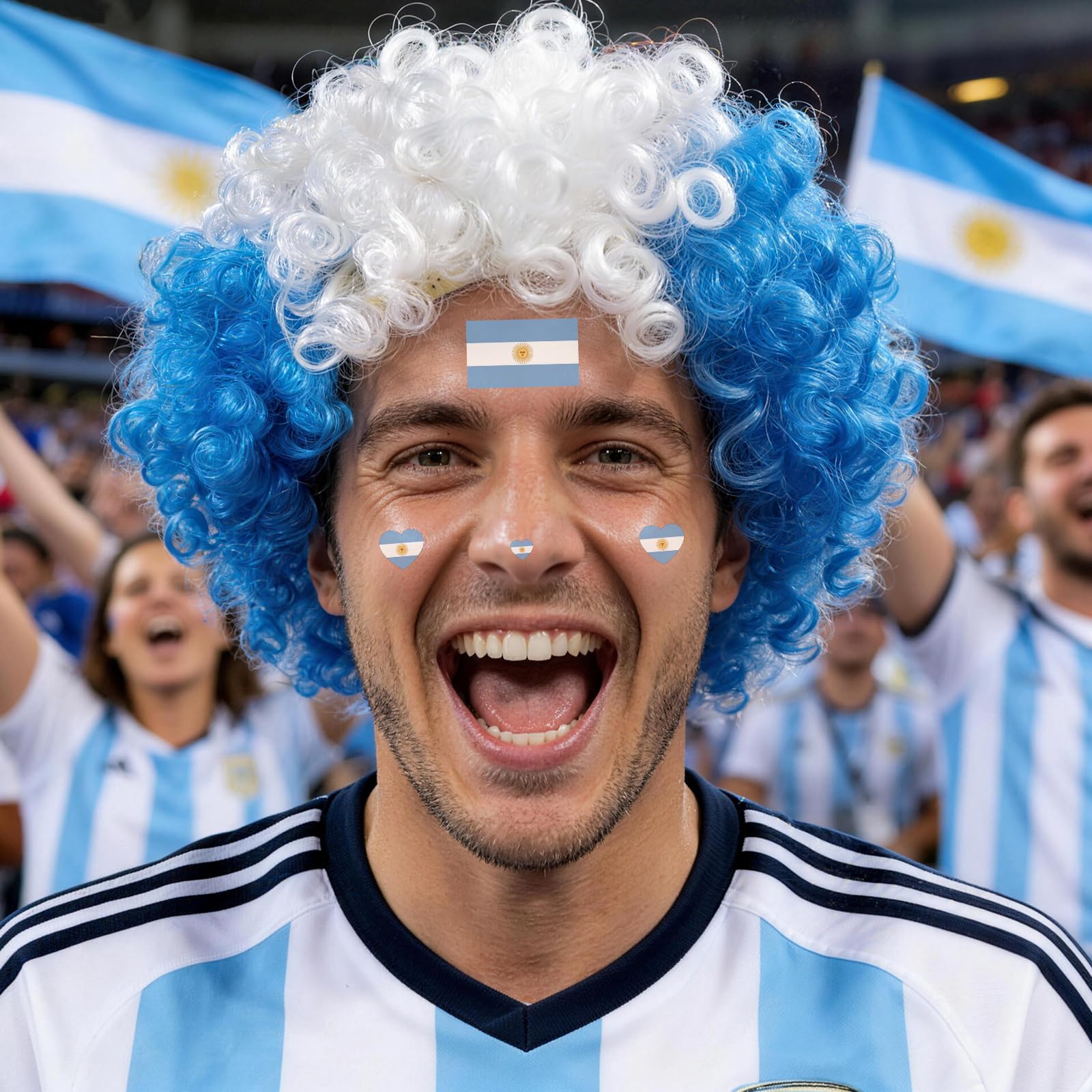 Country Color Afro Fan Wig
