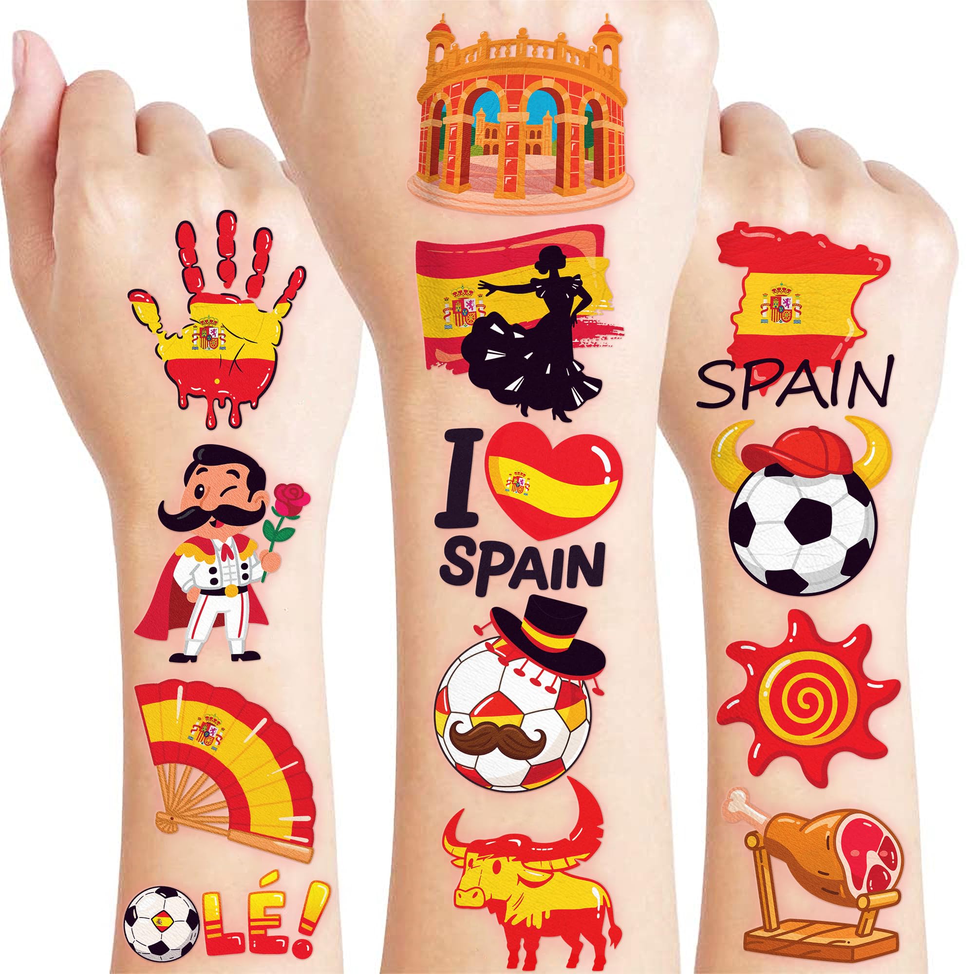96-Piece Soccer Fan Temporary Tattoos