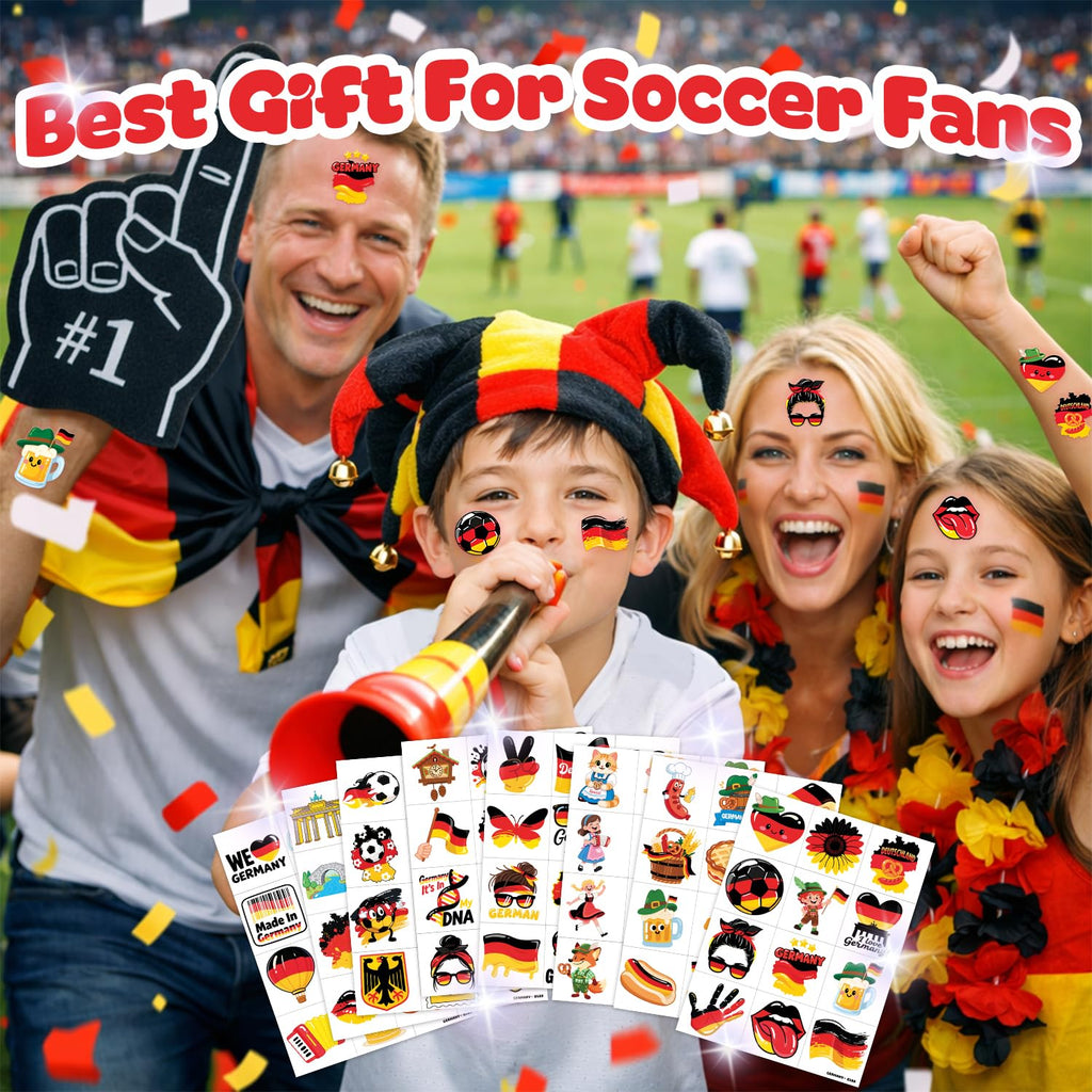 96-Piece Soccer Fan Temporary Tattoos