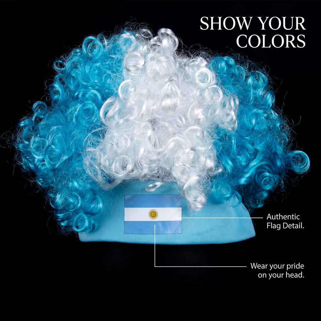 Brazil-Style Curly Soccer Fan Wig