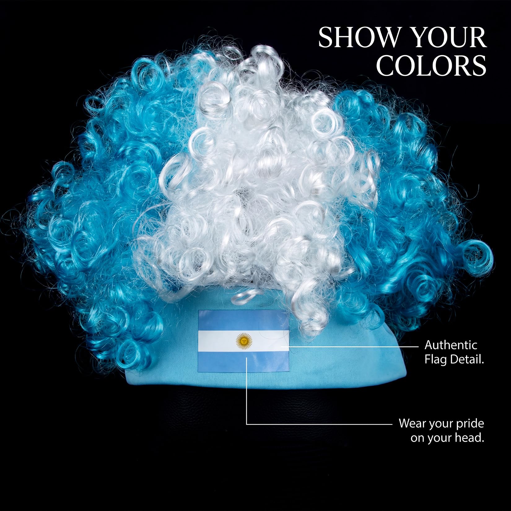 Brazil-Style Curly Soccer Fan Wig
