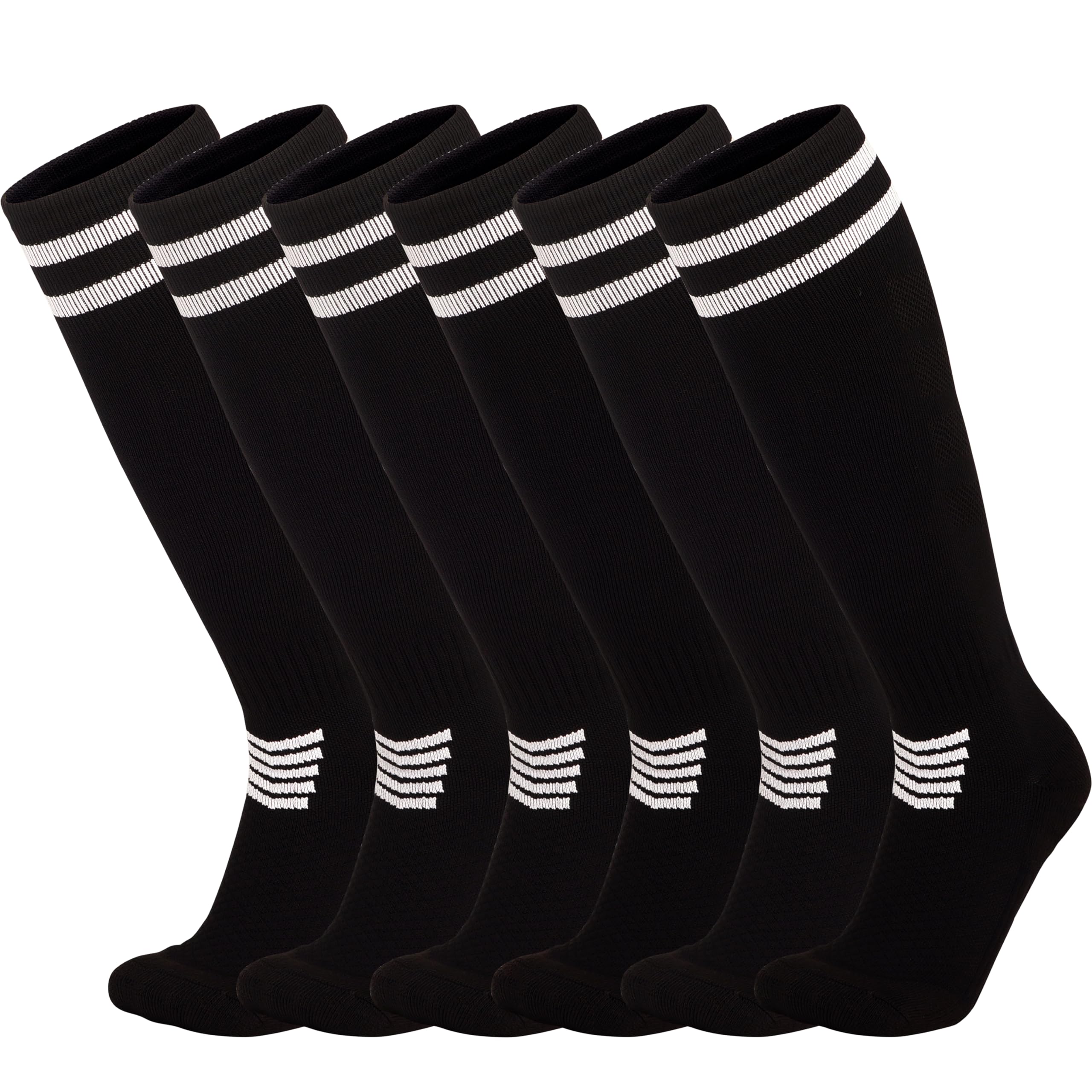 YMYDYFC Kids Soccer Socks 3Pack Cushion Cotton Compression Socks Baseball Sock For Youth Toddler Boys Girl Men Knee High Sock