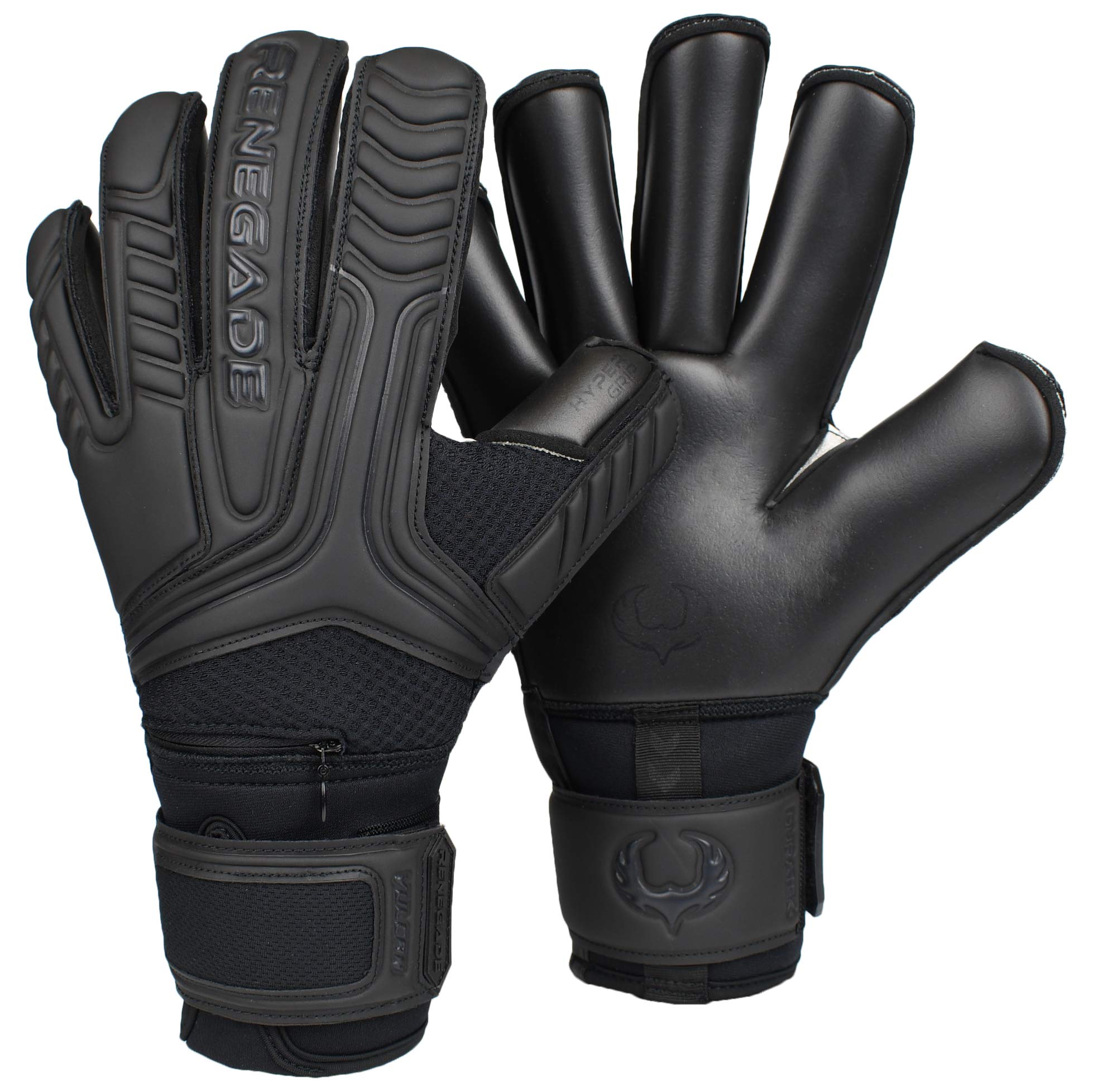 Renegade GK Vulcan Goalie Gloves - Adult, Youth, Kids (Sizes 6-11, 4 Styles, Level 3) Pro-Tek Fingersaves & 3.5+3MM Hyper Grip | Excellent Goalkeeper Glove for Higher Play | Based in The USA