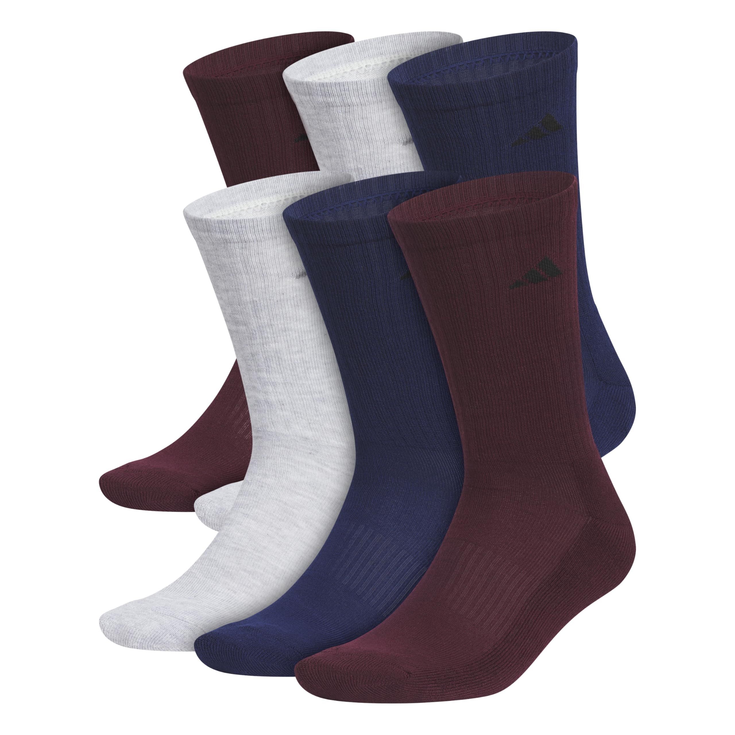 adidas Men's Athletic Cushioned Crew Socks (6 Pairs) Durable & Comfortable