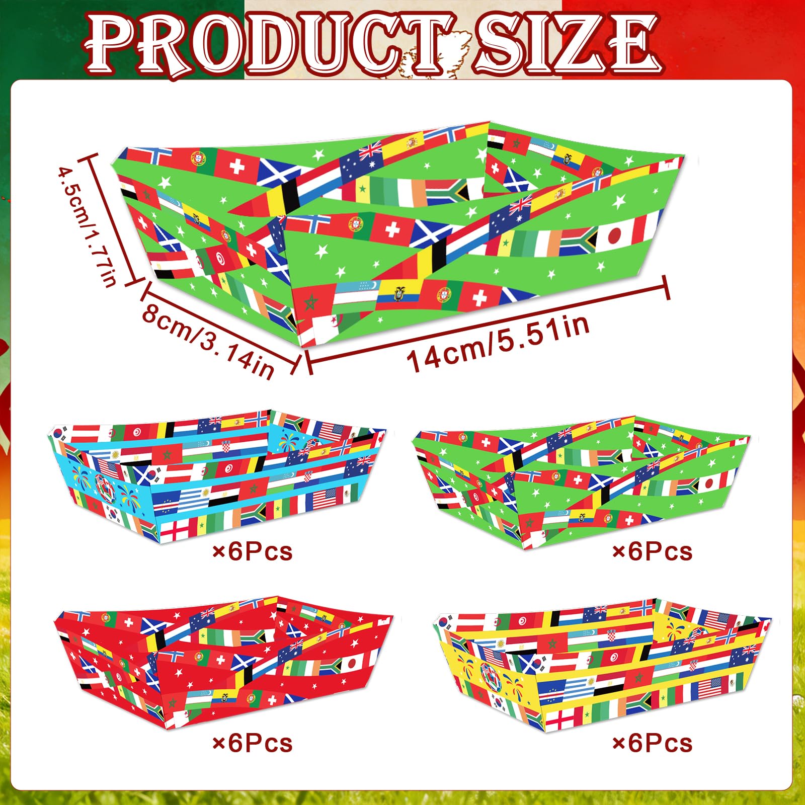 World Cup Soccer Party Food Trays