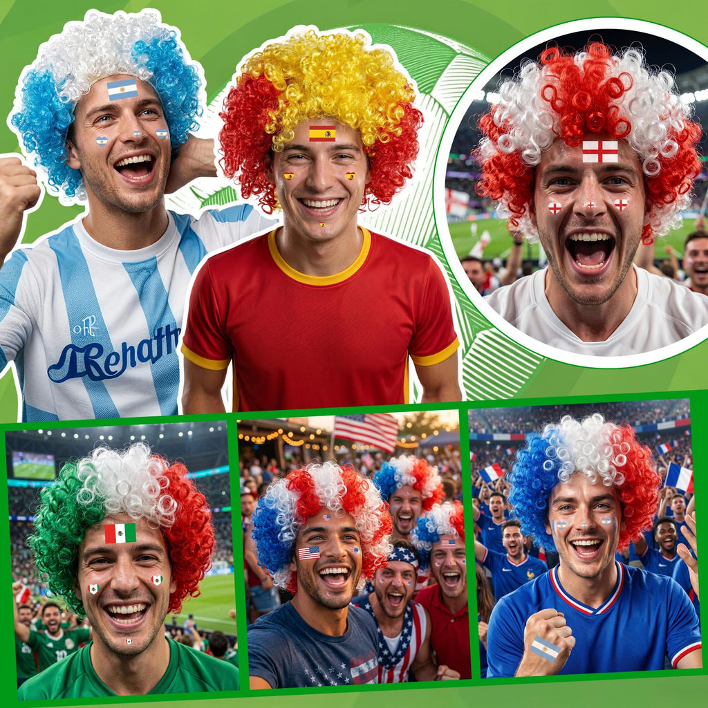 Country Color Afro Fan Wig