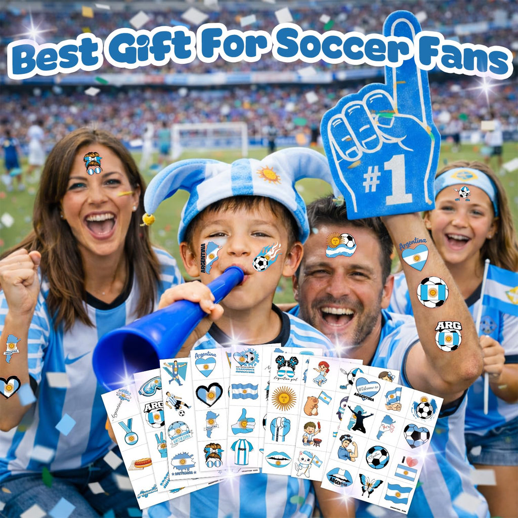 96-Piece Soccer Fan Temporary Tattoos