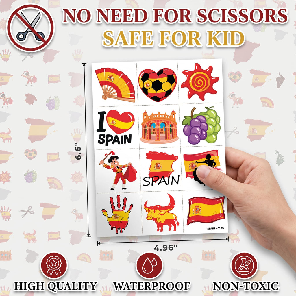 96-Piece Soccer Fan Temporary Tattoos