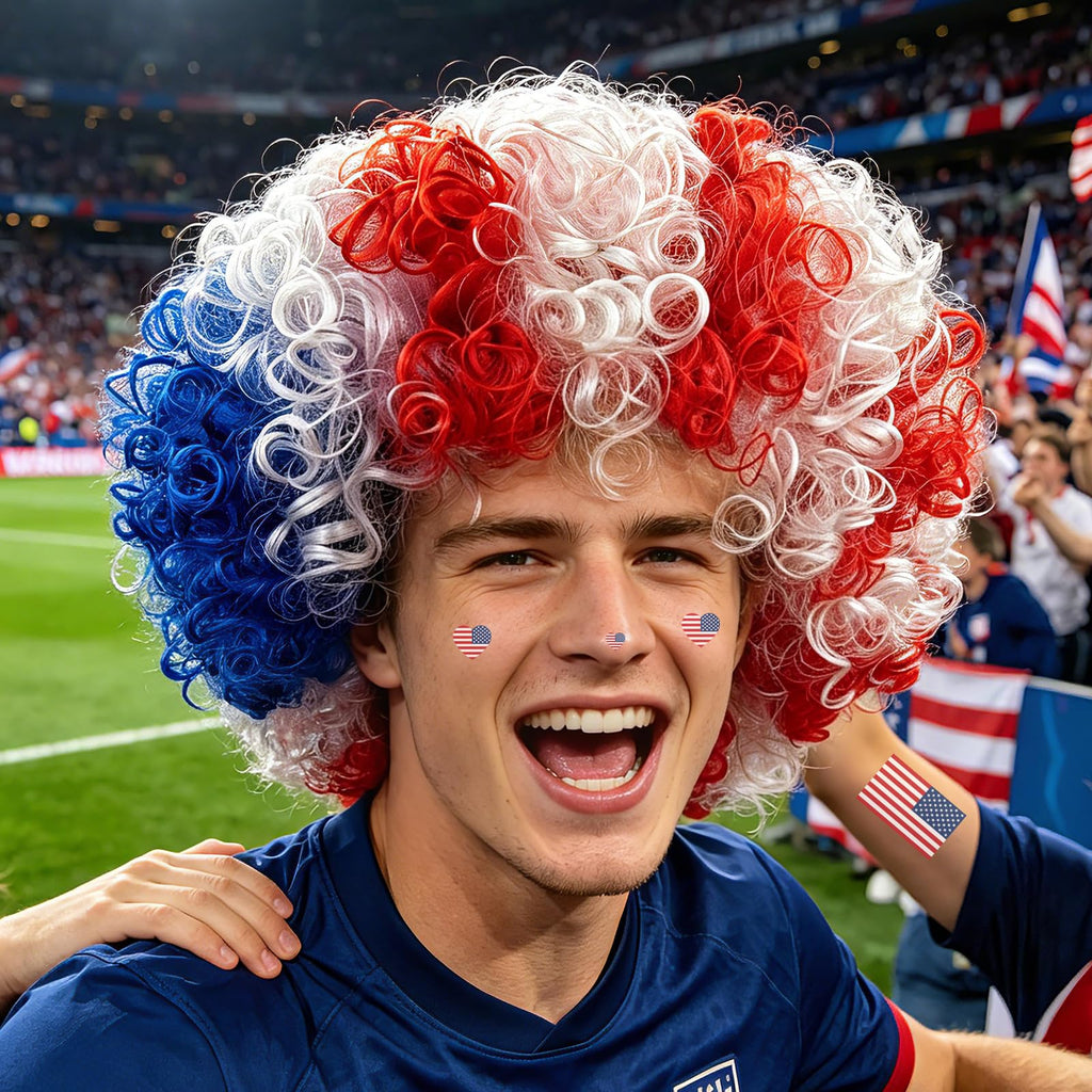 Country Color Afro Fan Wig
