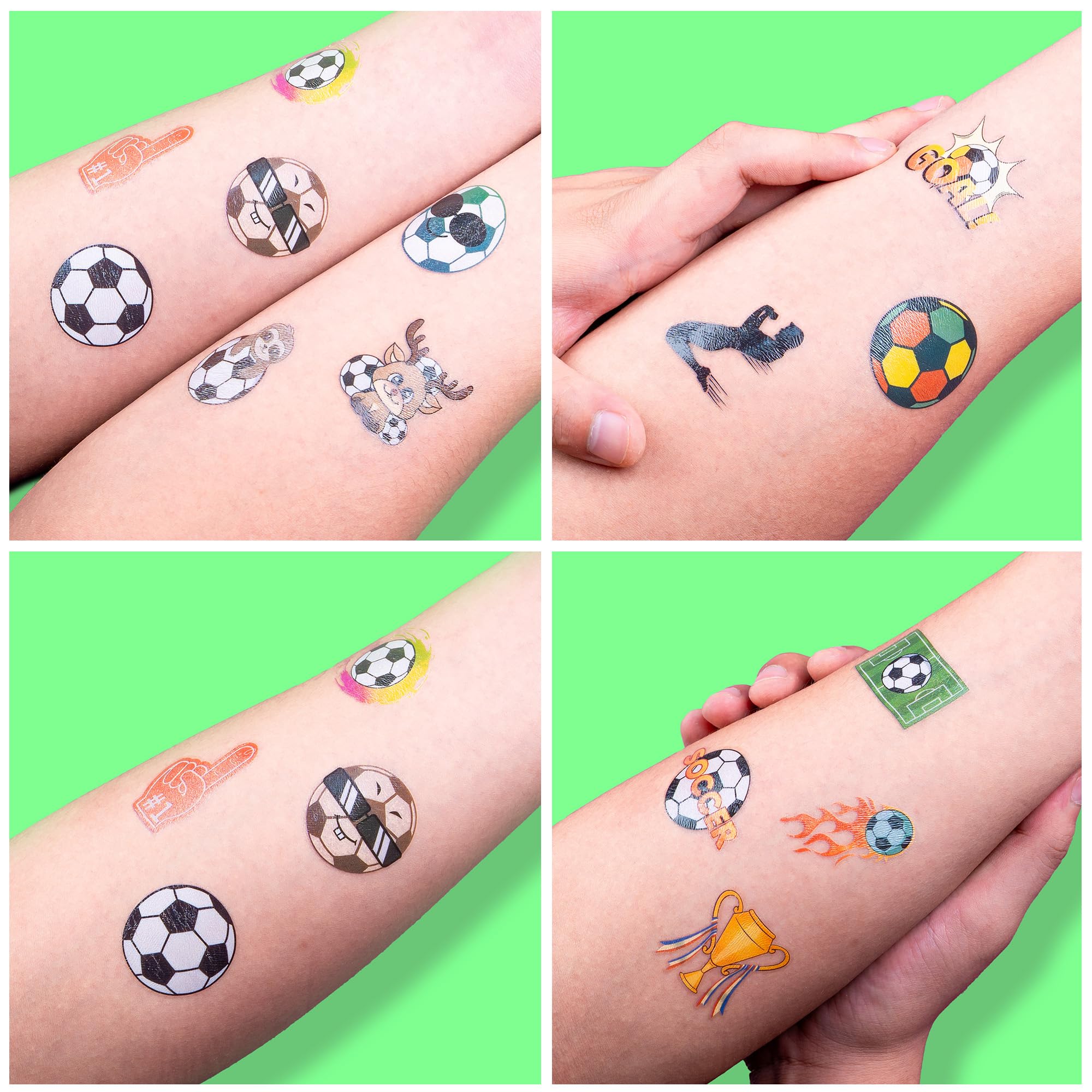 96-Piece Soccer Fan Temporary Tattoos