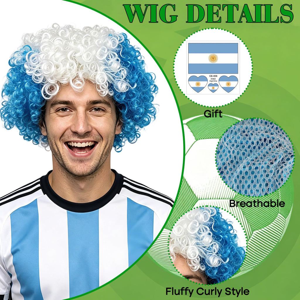 Country Color Afro Fan Wig