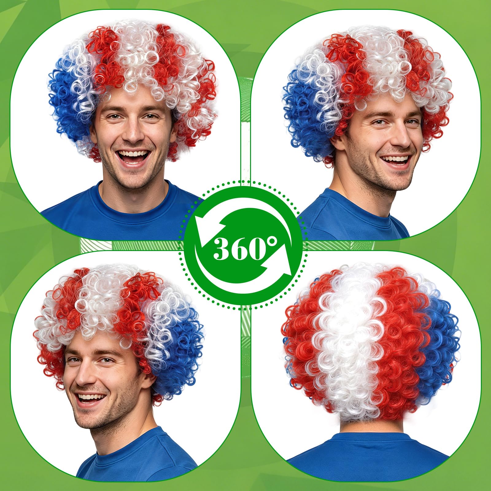 Country Color Afro Fan Wig