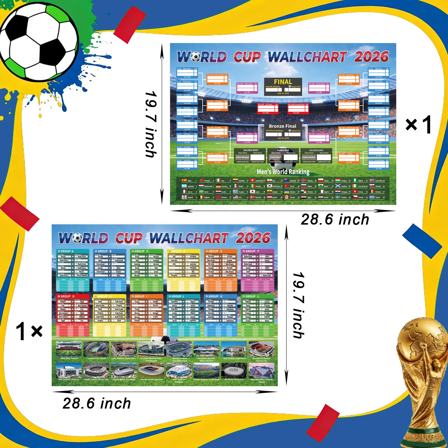 World Cup 2026 Wall Chart Poster