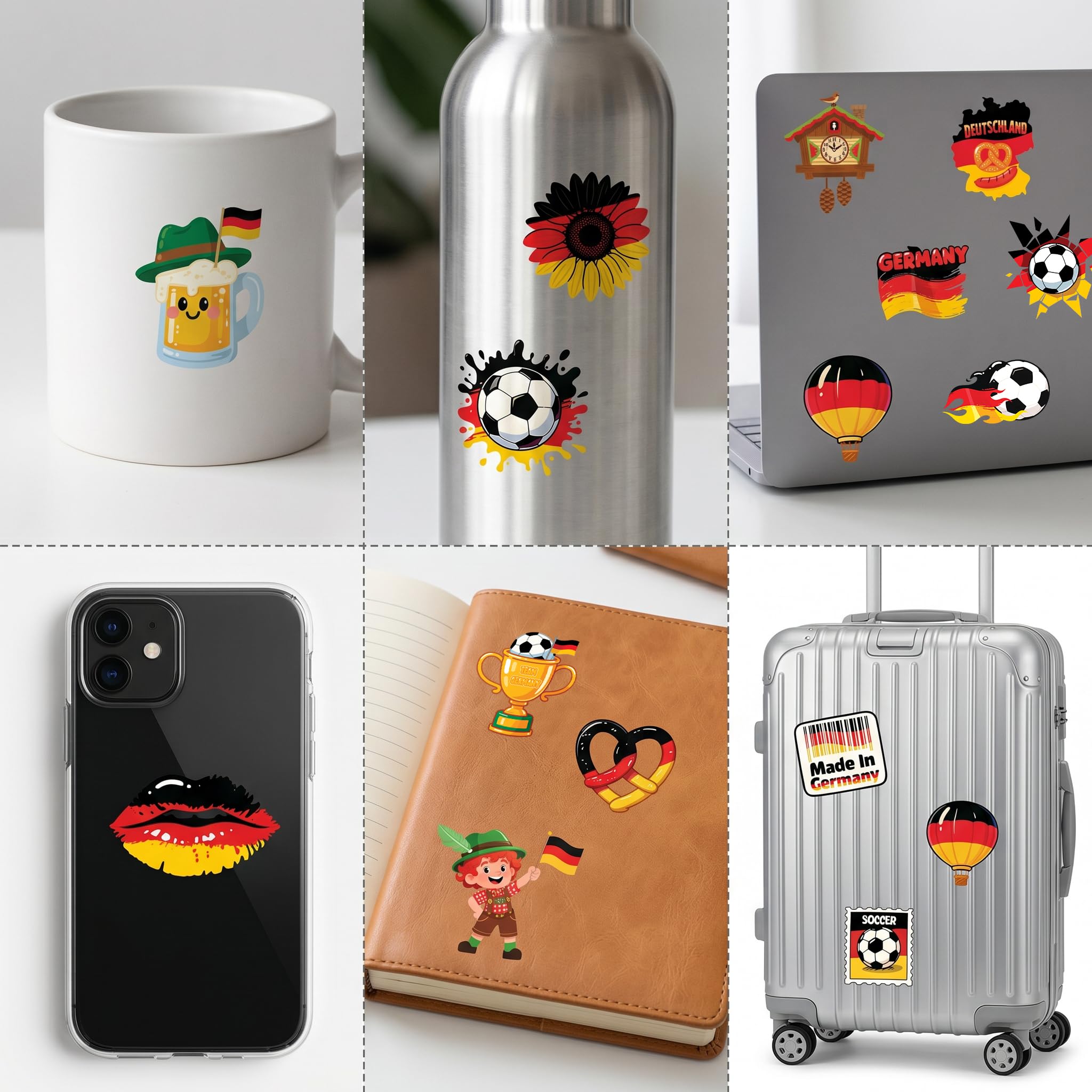 96-Piece Soccer Fan Temporary Tattoos