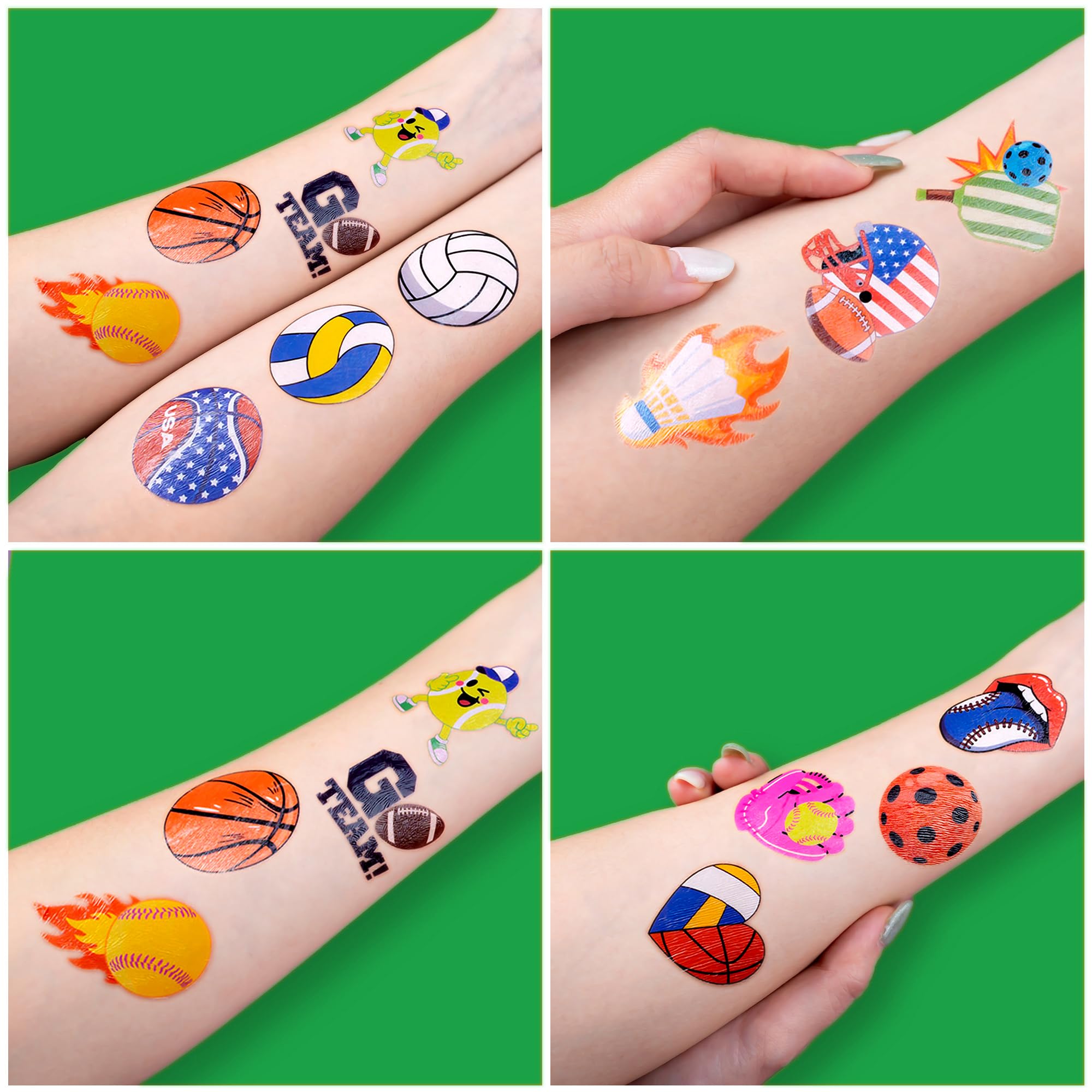 96-Piece Soccer Fan Temporary Tattoos