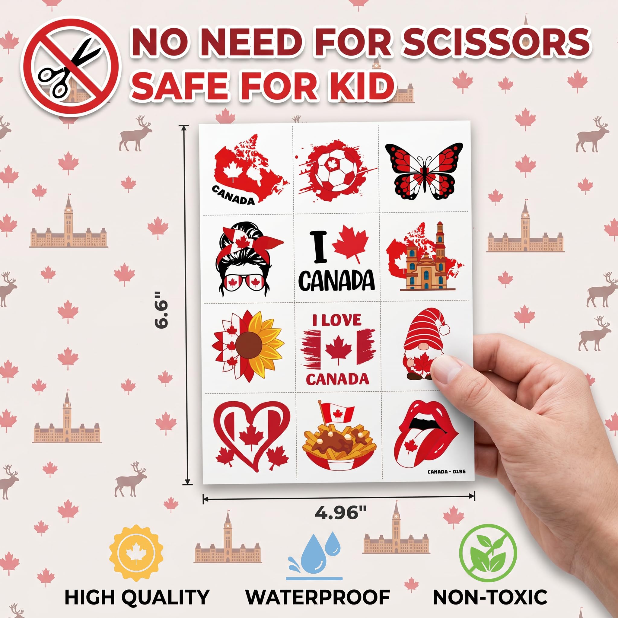 96-Piece Soccer Fan Temporary Tattoos