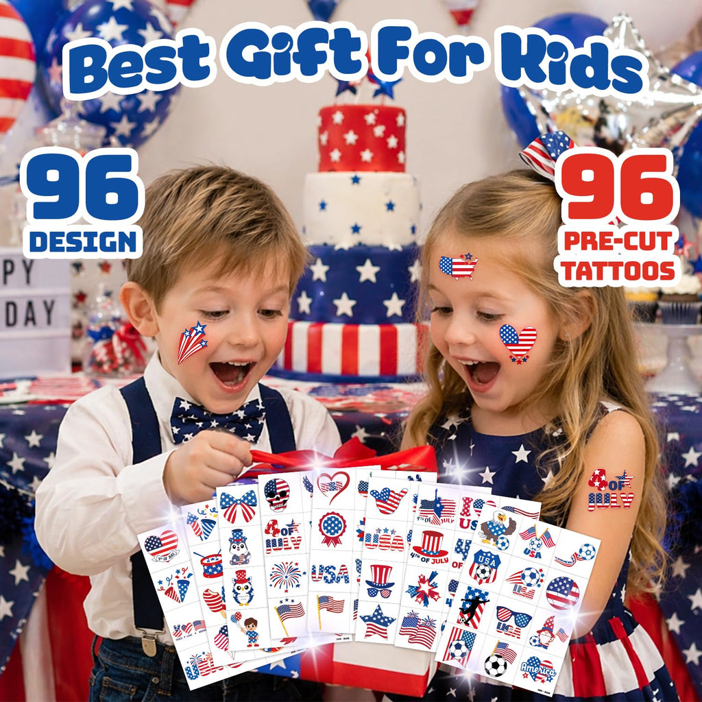 96-Piece Soccer Fan Temporary Tattoos