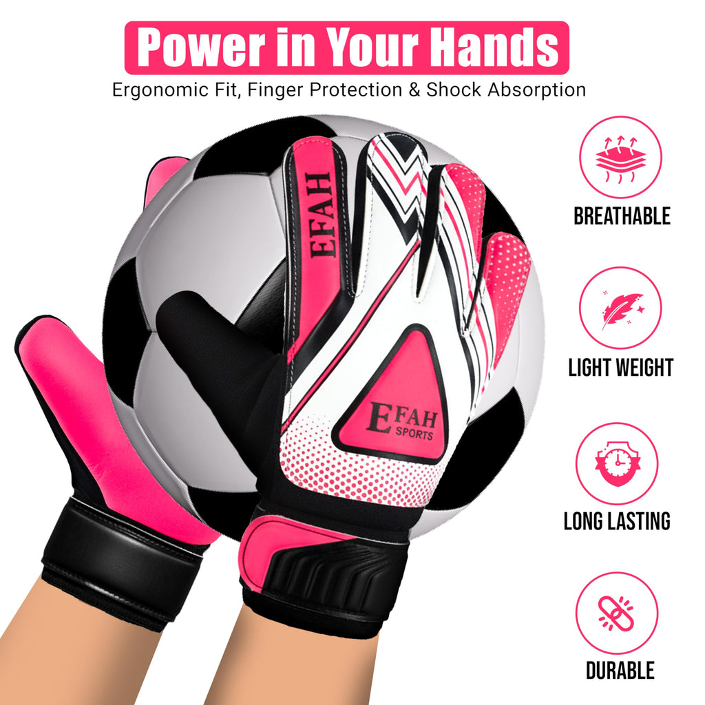 Soccer Goalie Goalkeeper Gloves for Kids Boys Children Football Gloves with Strong Grips Palms