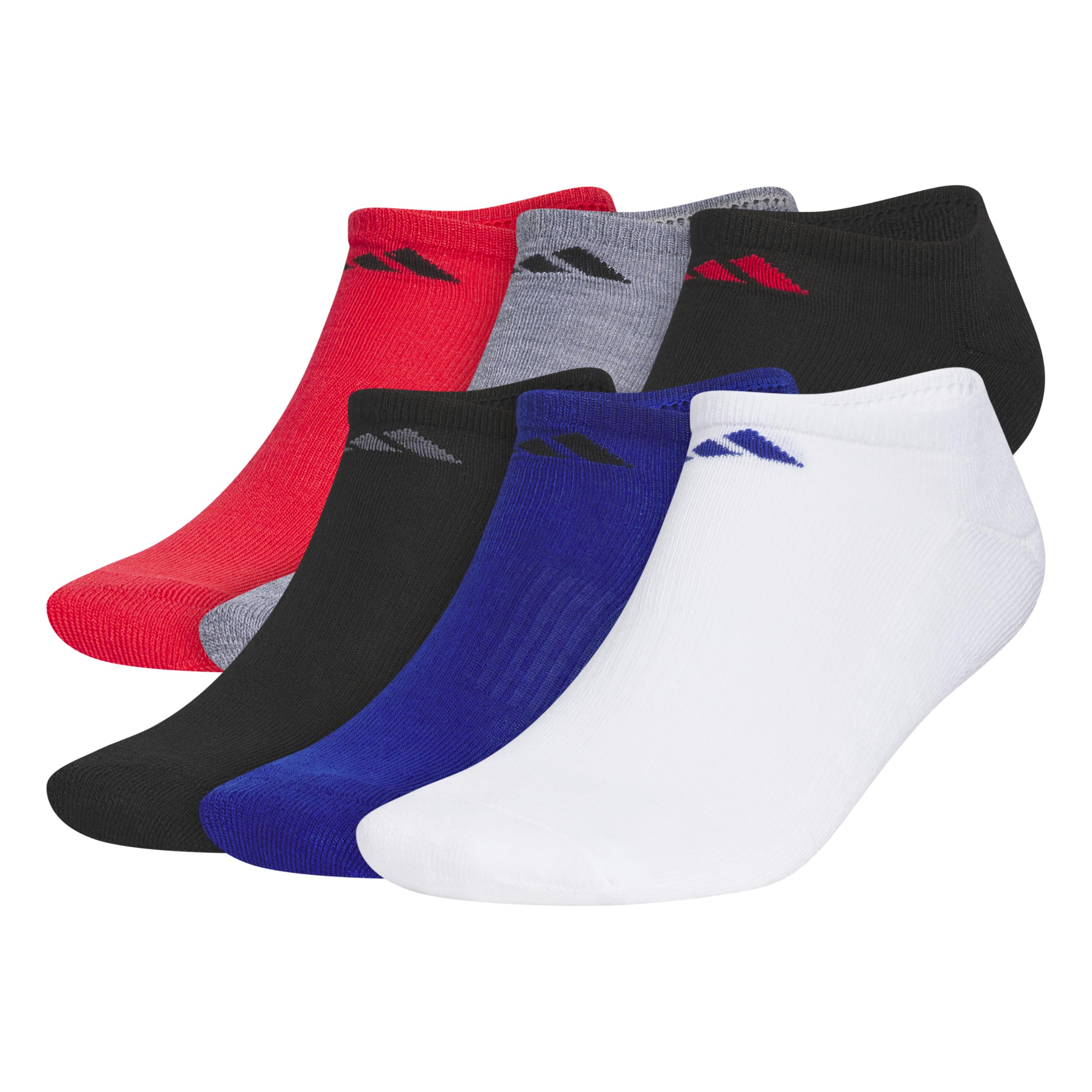 adidas Men's Athletic Cushioned No Show Socks (6 Pairs) Durable & Comfortable