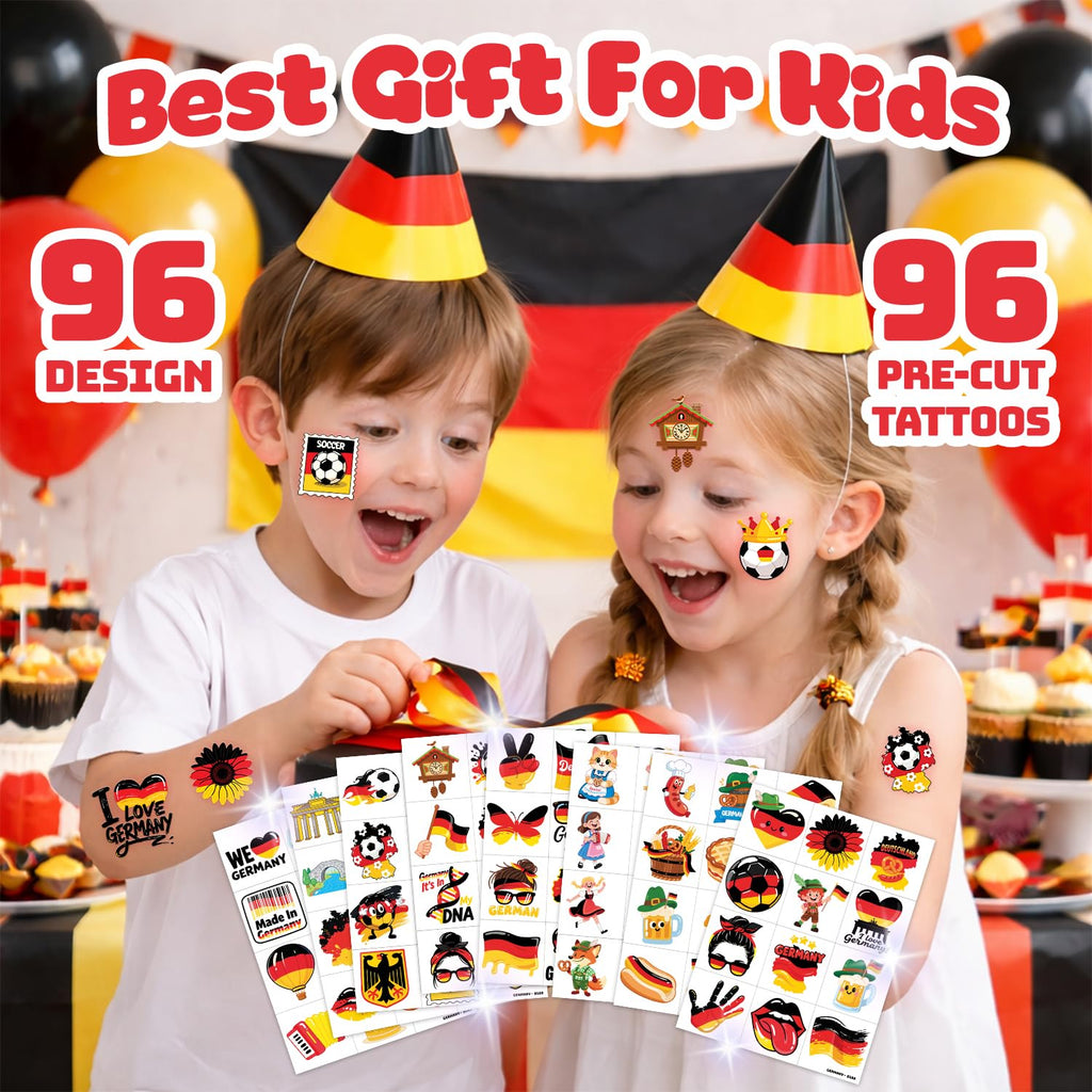 96-Piece Soccer Fan Temporary Tattoos