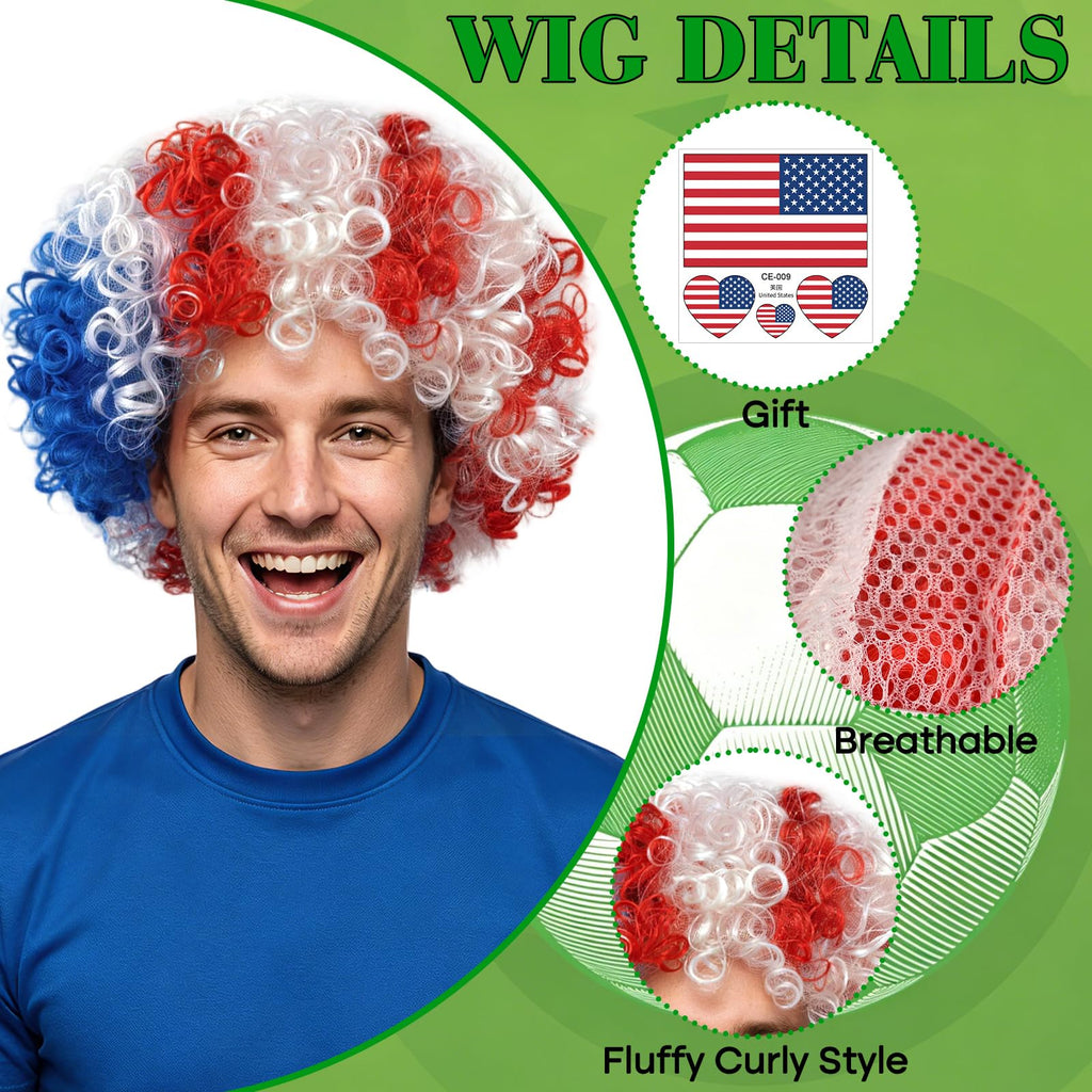 Country Color Afro Fan Wig