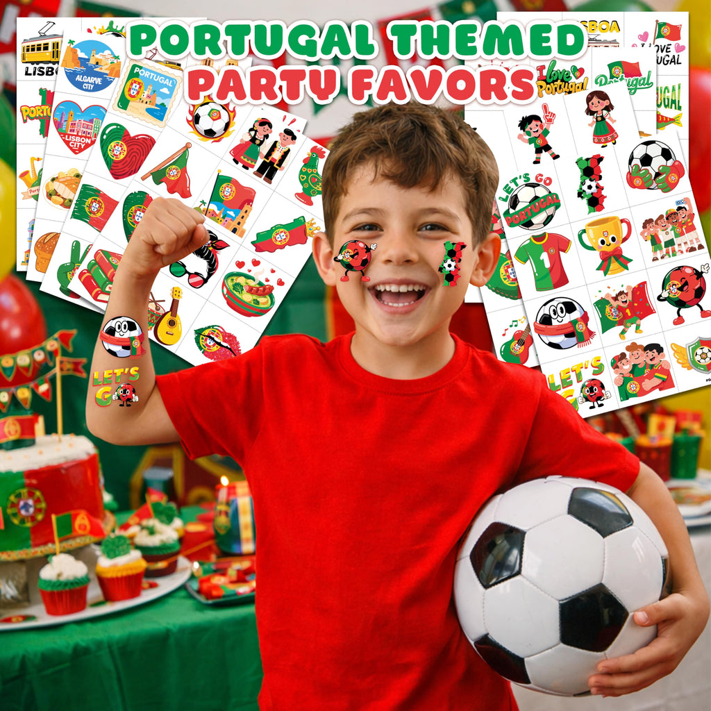 96-Piece Soccer Fan Temporary Tattoos