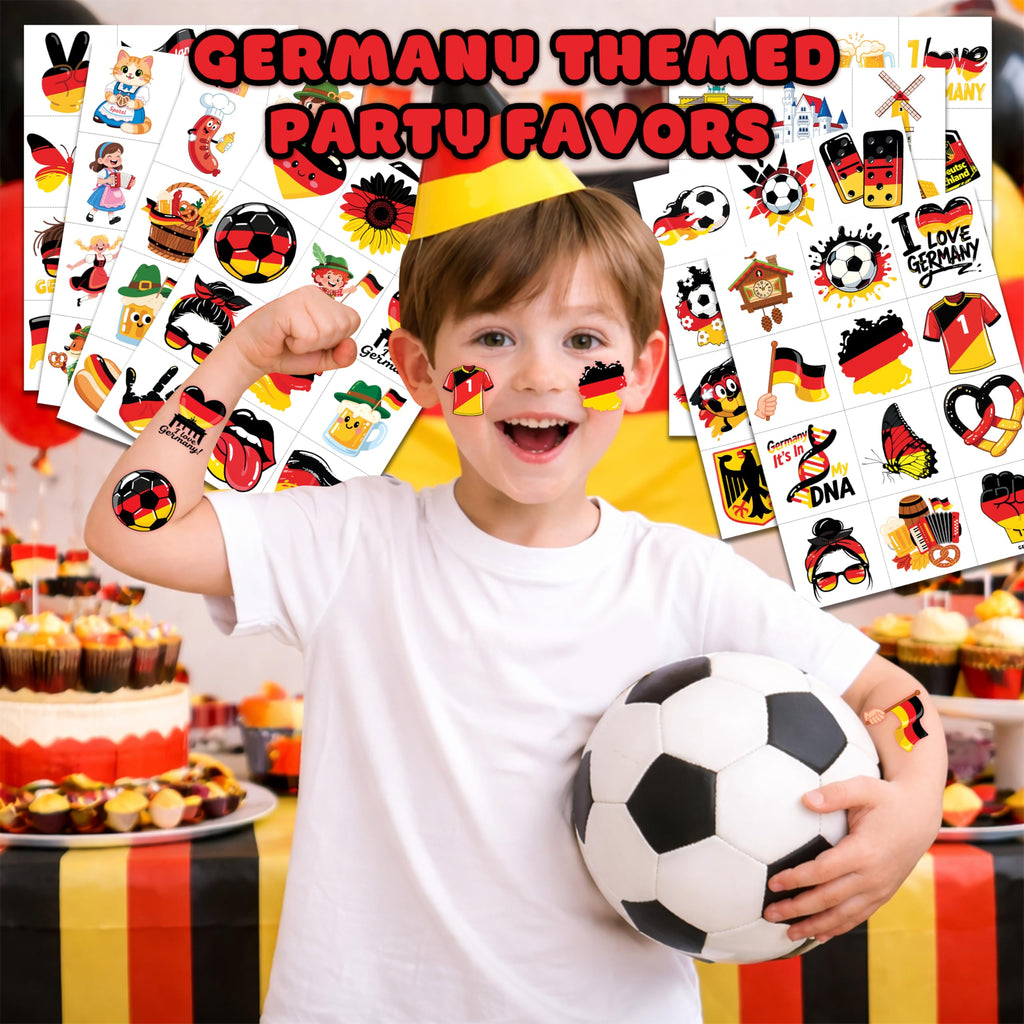 96-Piece Soccer Fan Temporary Tattoos