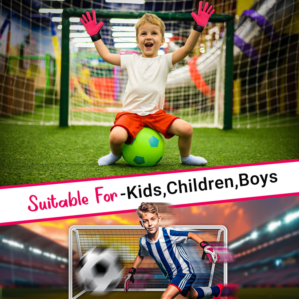 Soccer Goalie Goalkeeper Gloves for Kids Boys Children Football Gloves with Strong Grips Palms