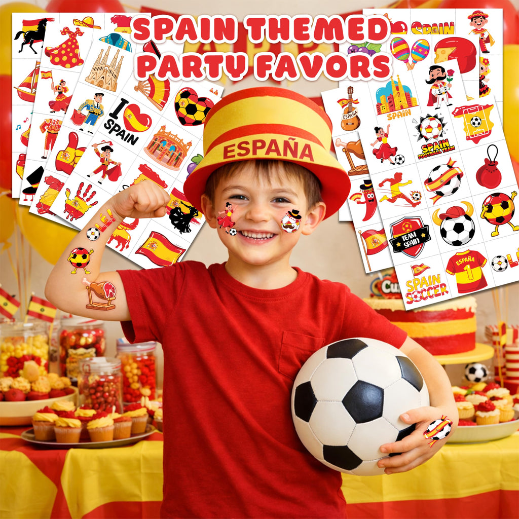 96-Piece Soccer Fan Temporary Tattoos