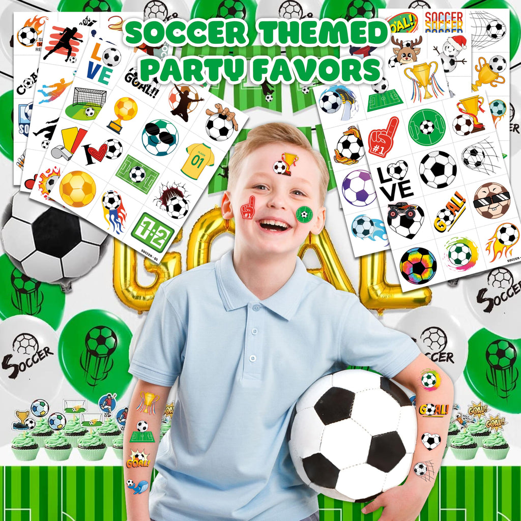 96-Piece Soccer Fan Temporary Tattoos