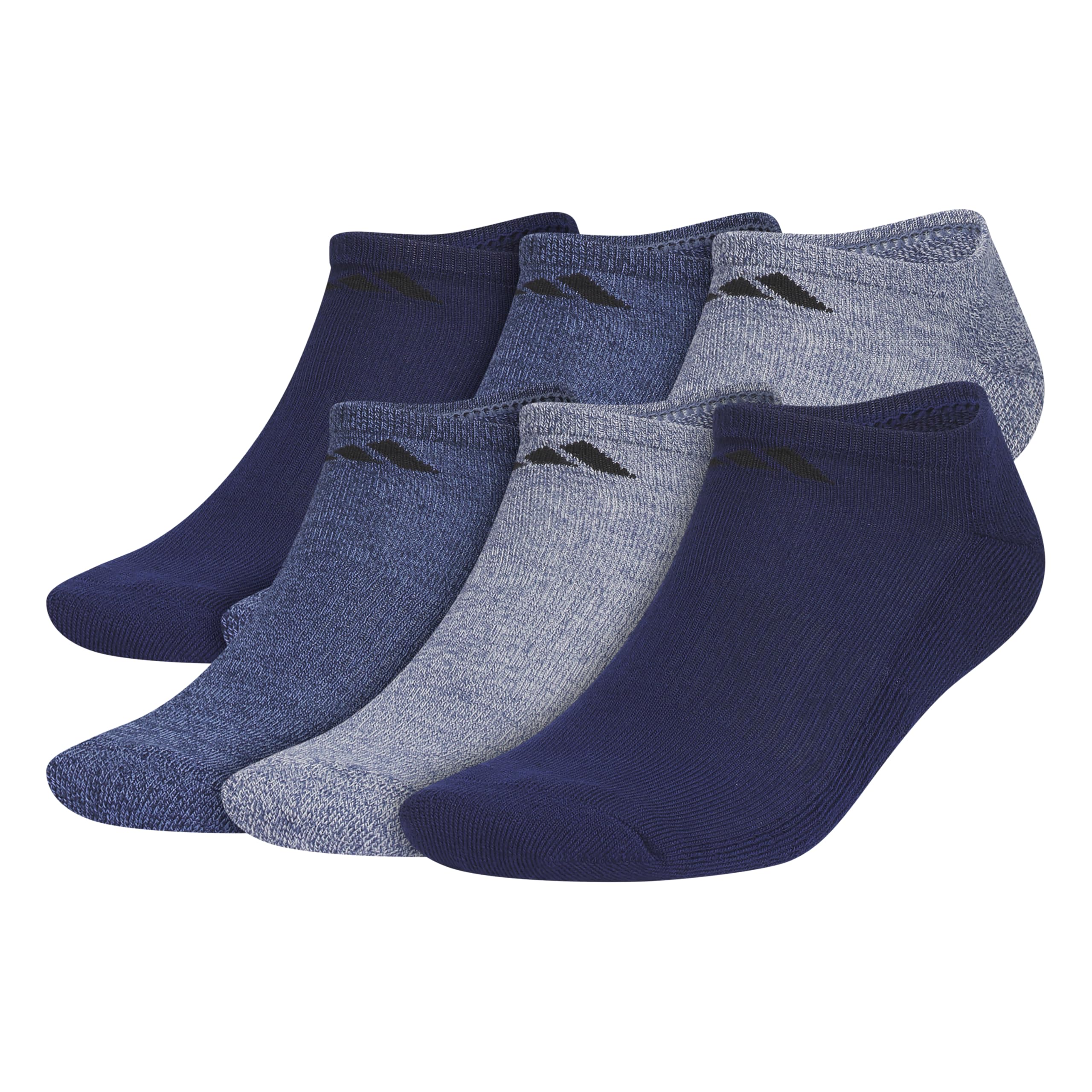 adidas Men's Athletic Cushioned No Show Socks (6 Pairs) Durable & Comfortable