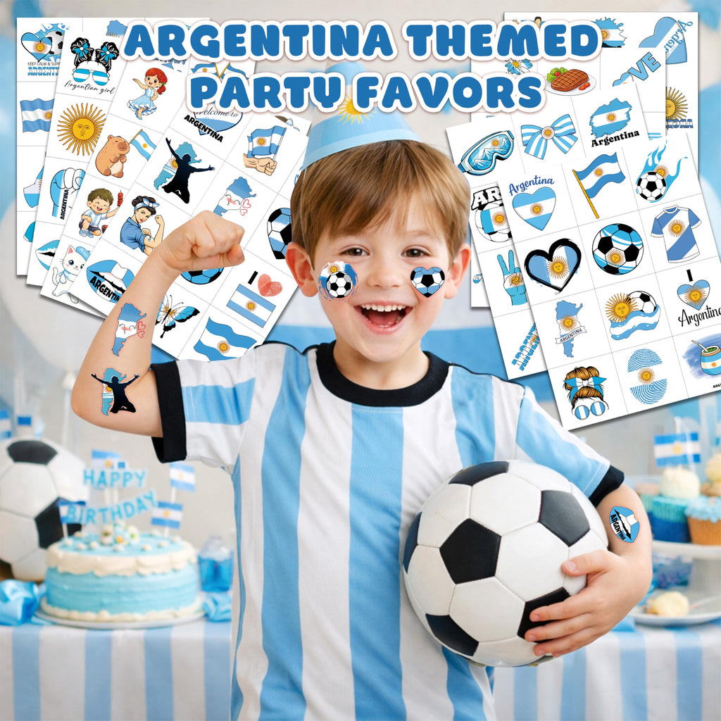 96-Piece Soccer Fan Temporary Tattoos