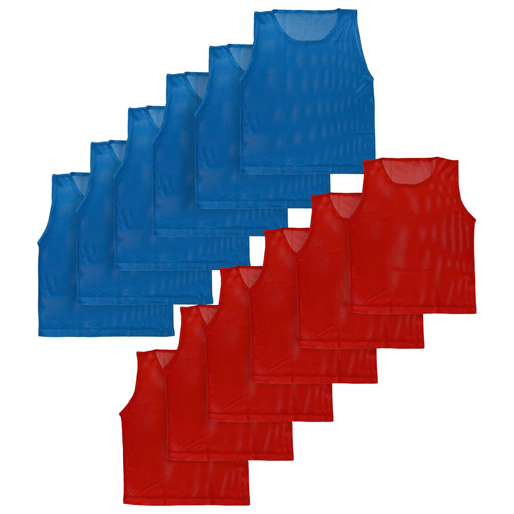 Athllete LITEMESH Pinnies (Set of 12/24 Practice Vests) Youth Pinnies, Pennies for Sports Youth, and Scrimmage Vests